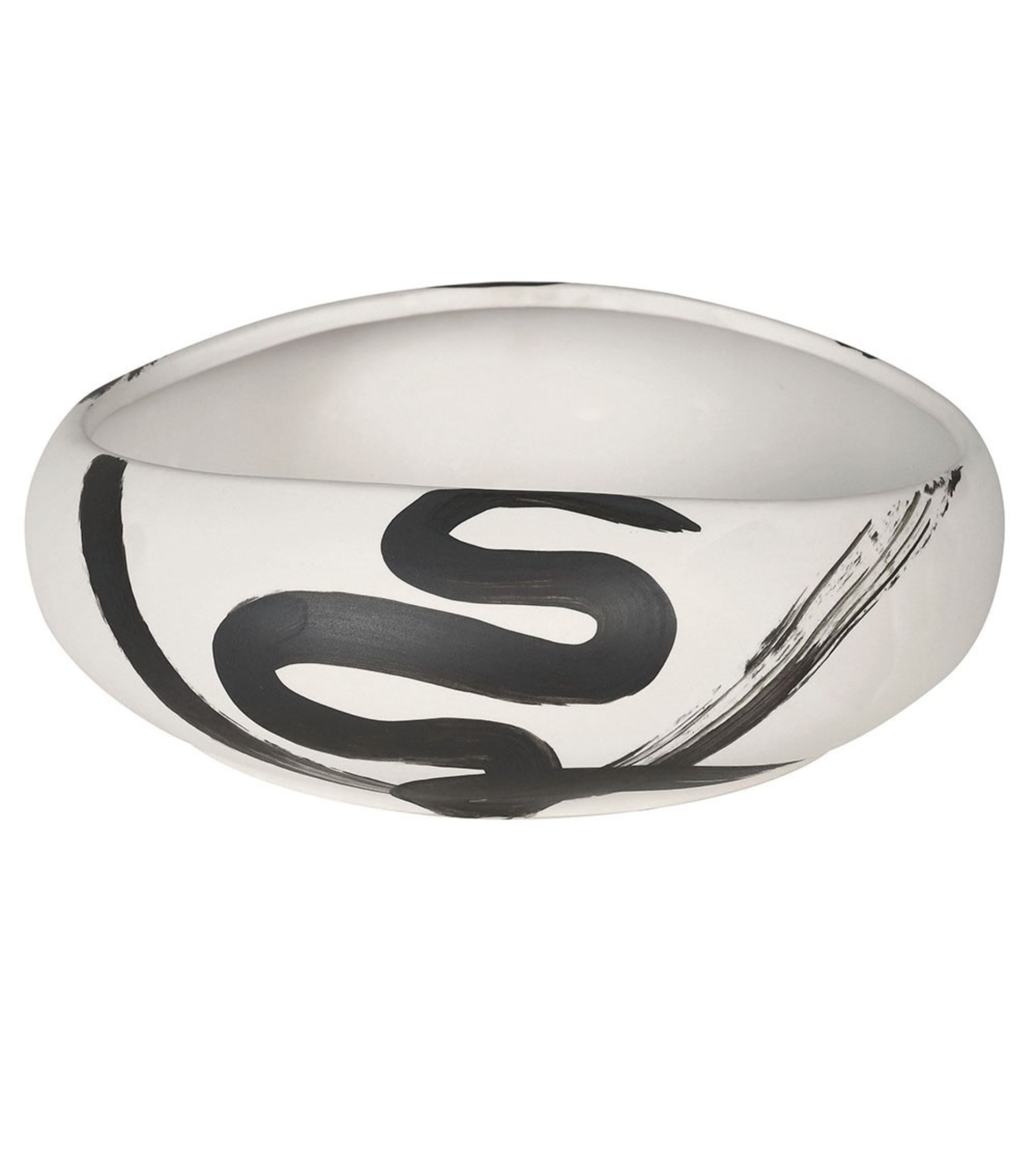 Black and Cream Ceramic Pot