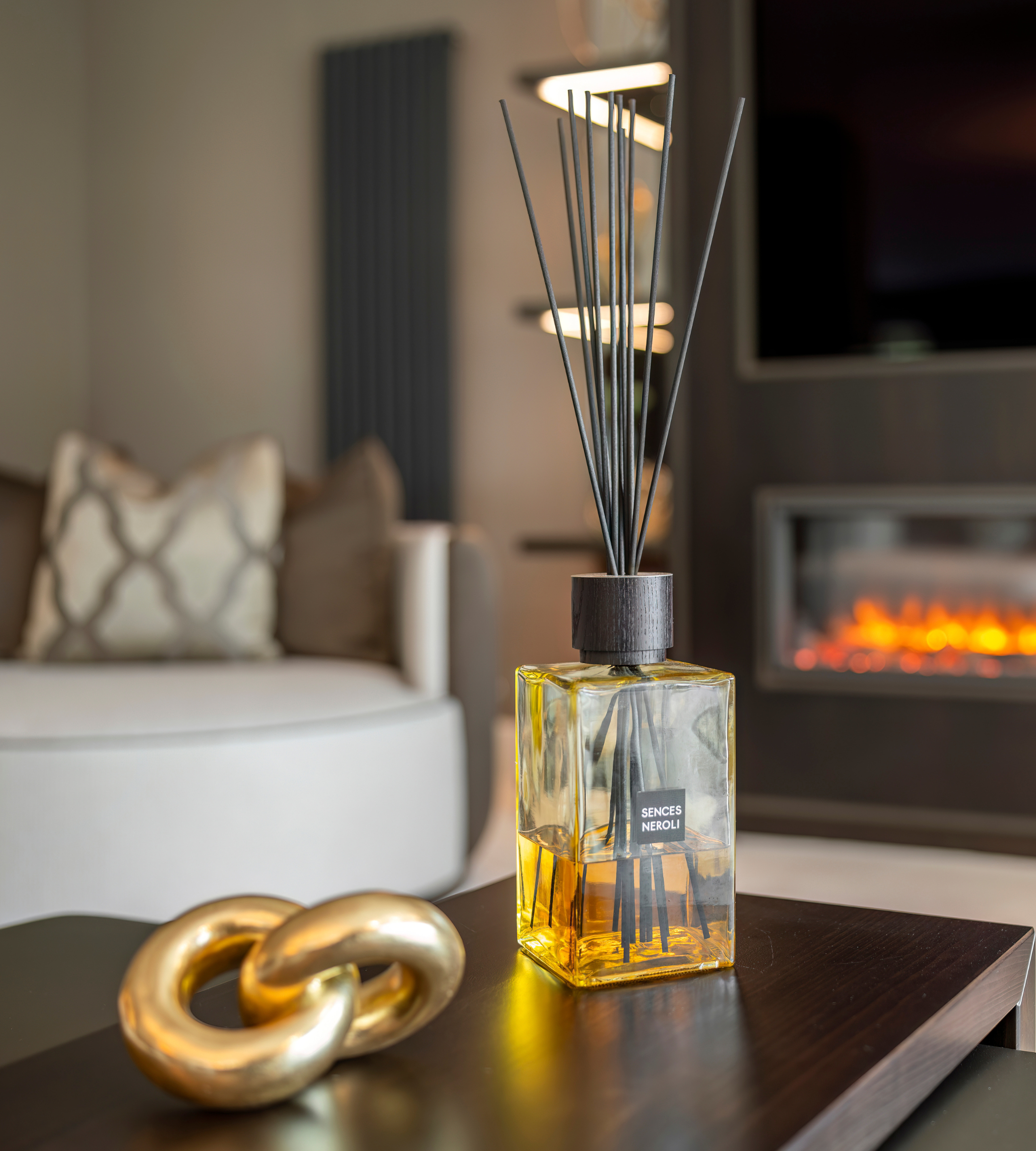 Golden Interlocking Rings Ornament