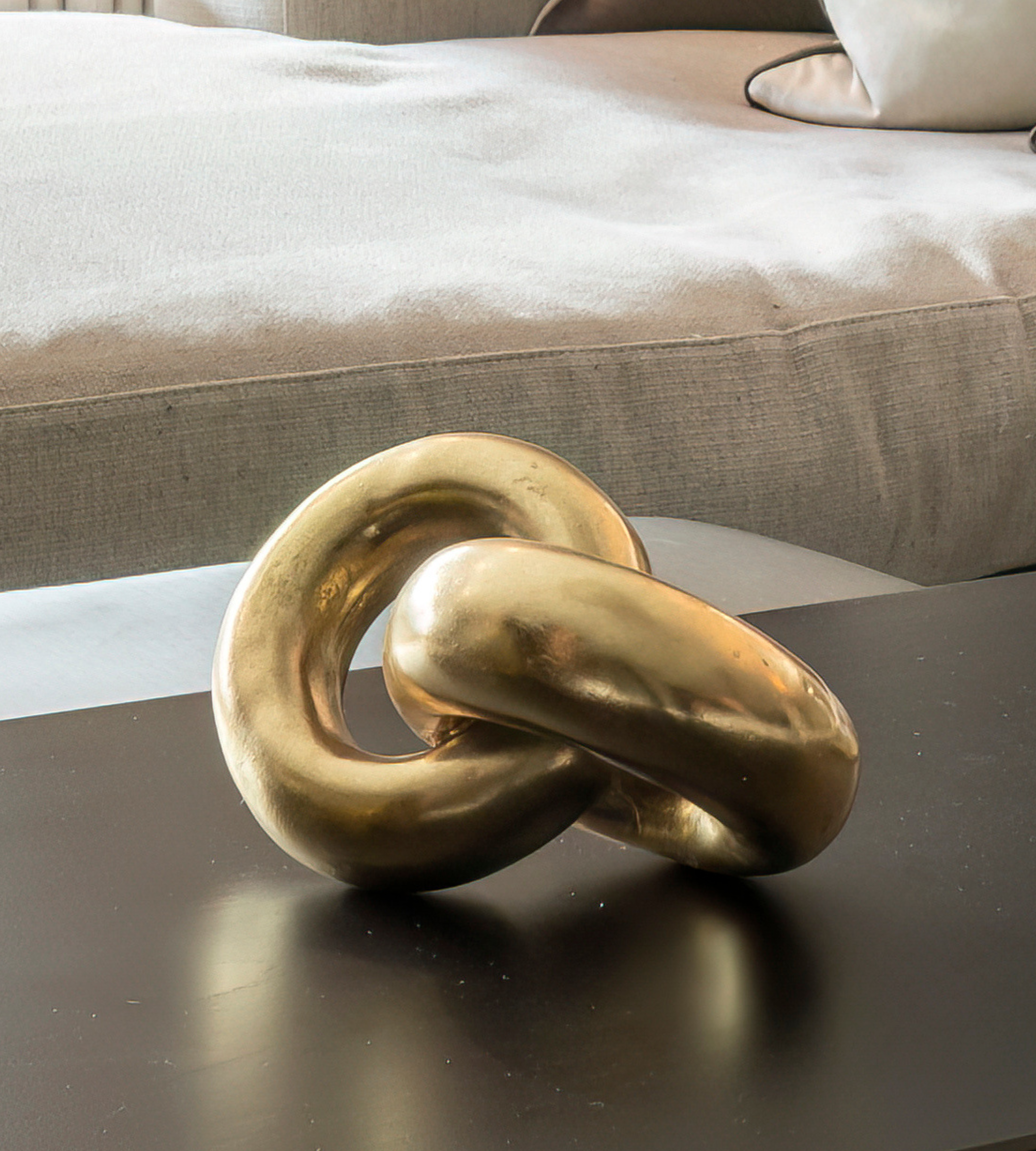 Golden Interlocking Rings Ornament