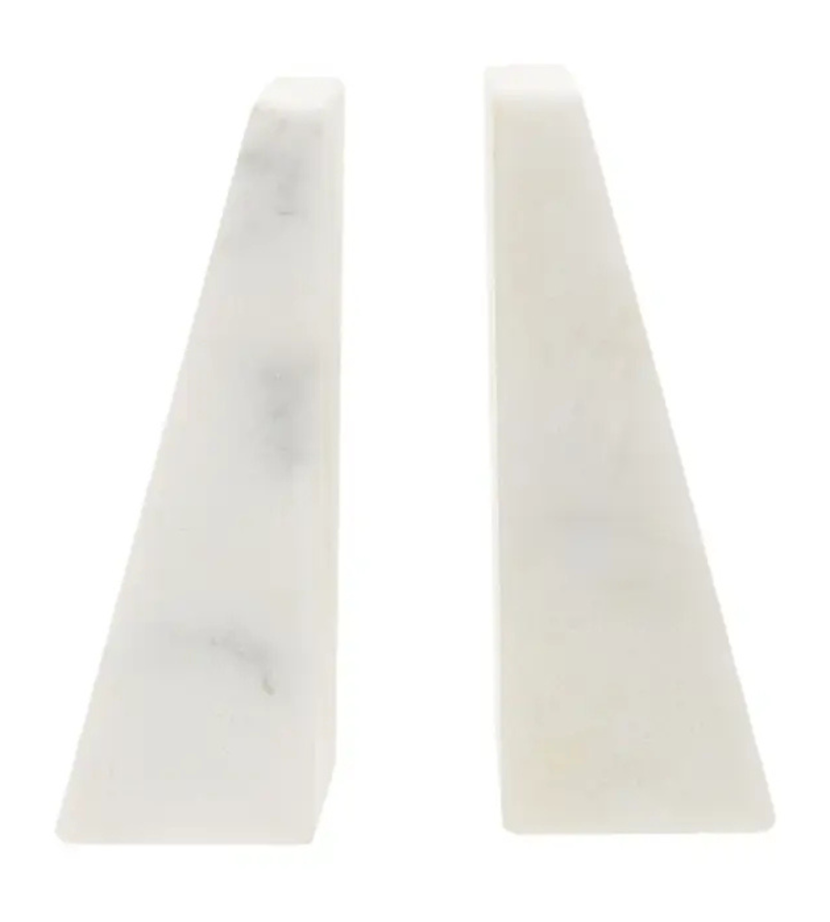 Marris Set Of 2 White Marble Bookends
