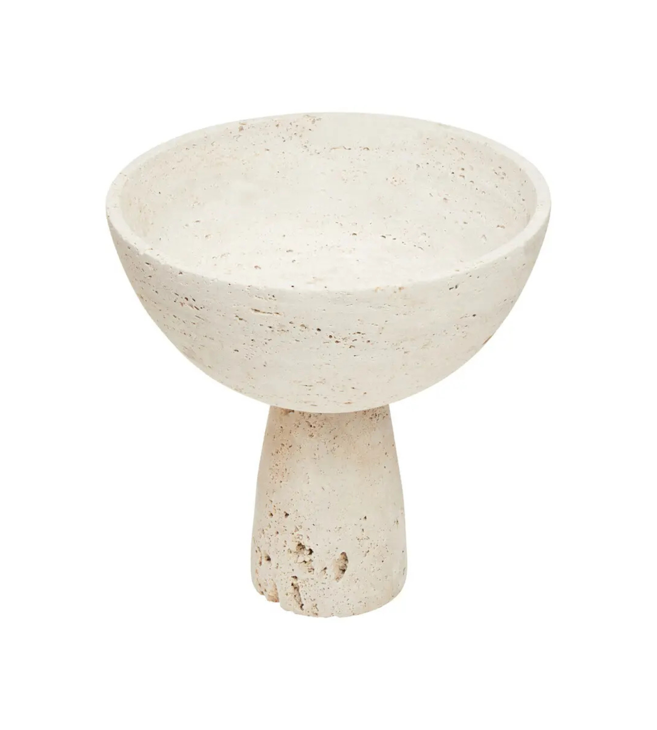 Travertine Pedestal Bowl
