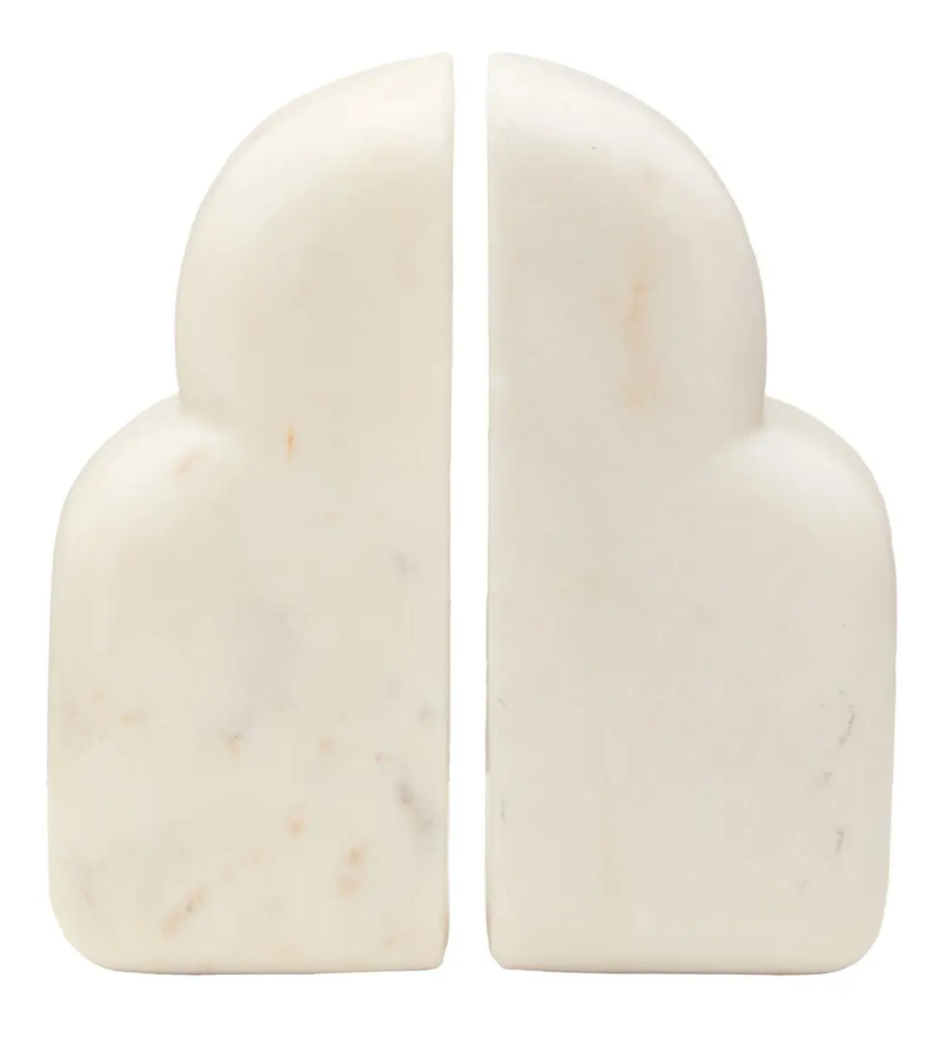 Luna White Marble Bookends – Set of Two