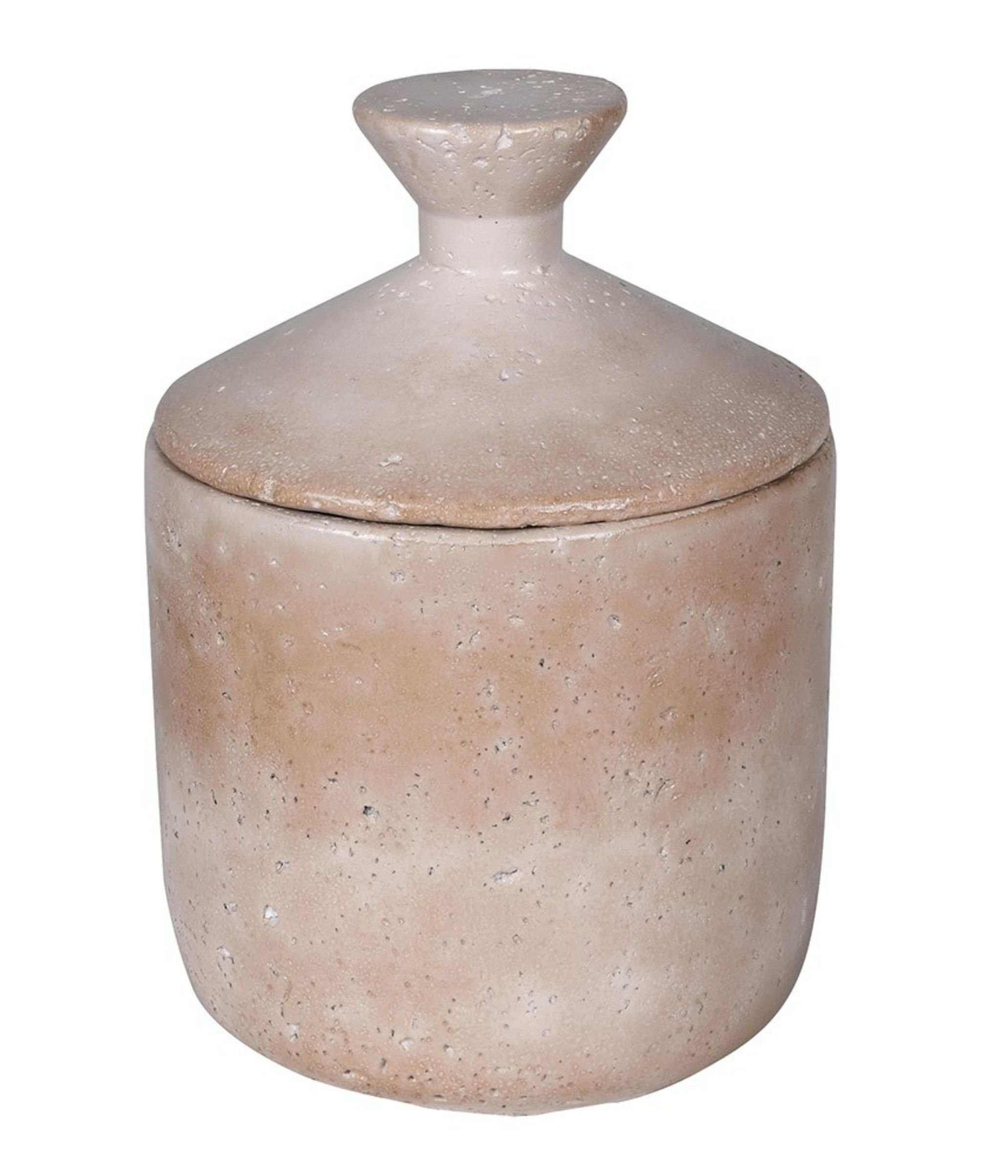 Small Taupe Lidded Jar