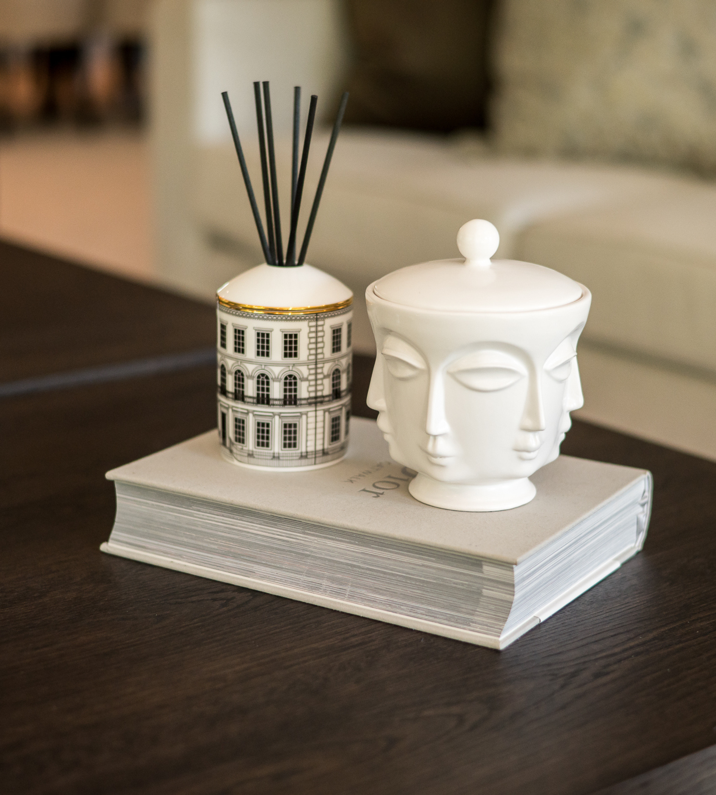 Small Multi Faces Lidded Jar