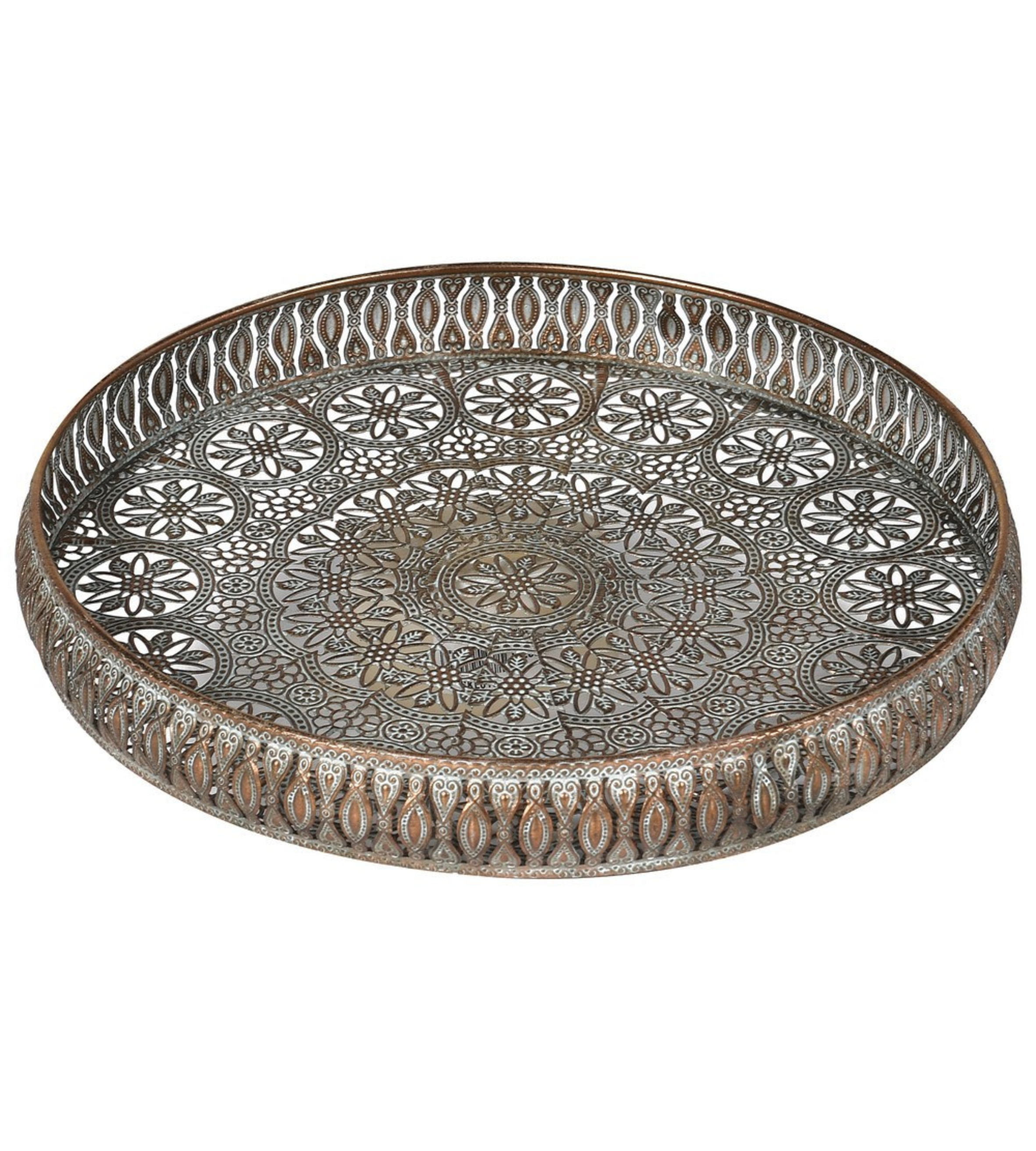 Large Round Filigree Tray