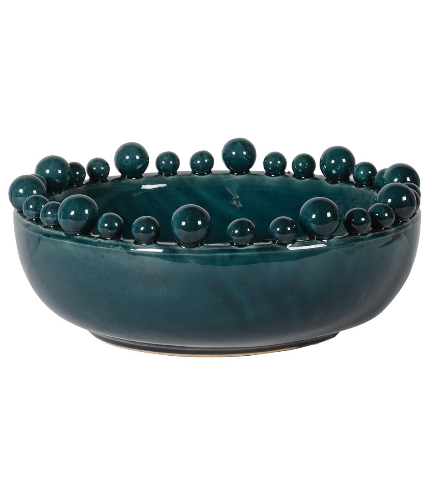Teal Bobble Edged Bowl