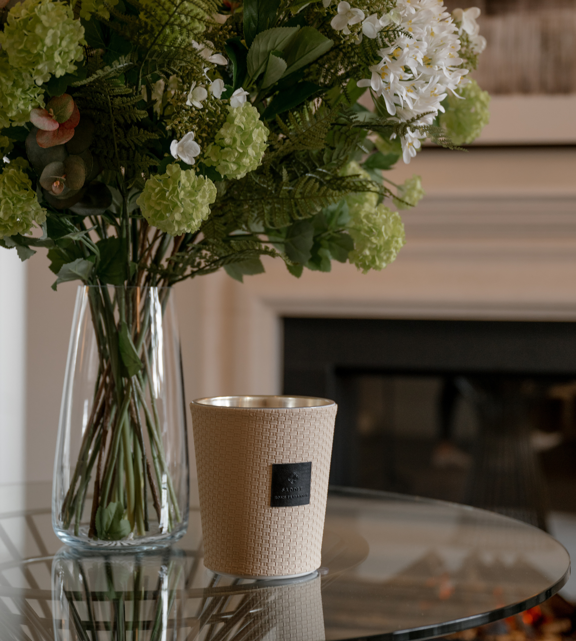 Saddle Leather Candle with Gift Box