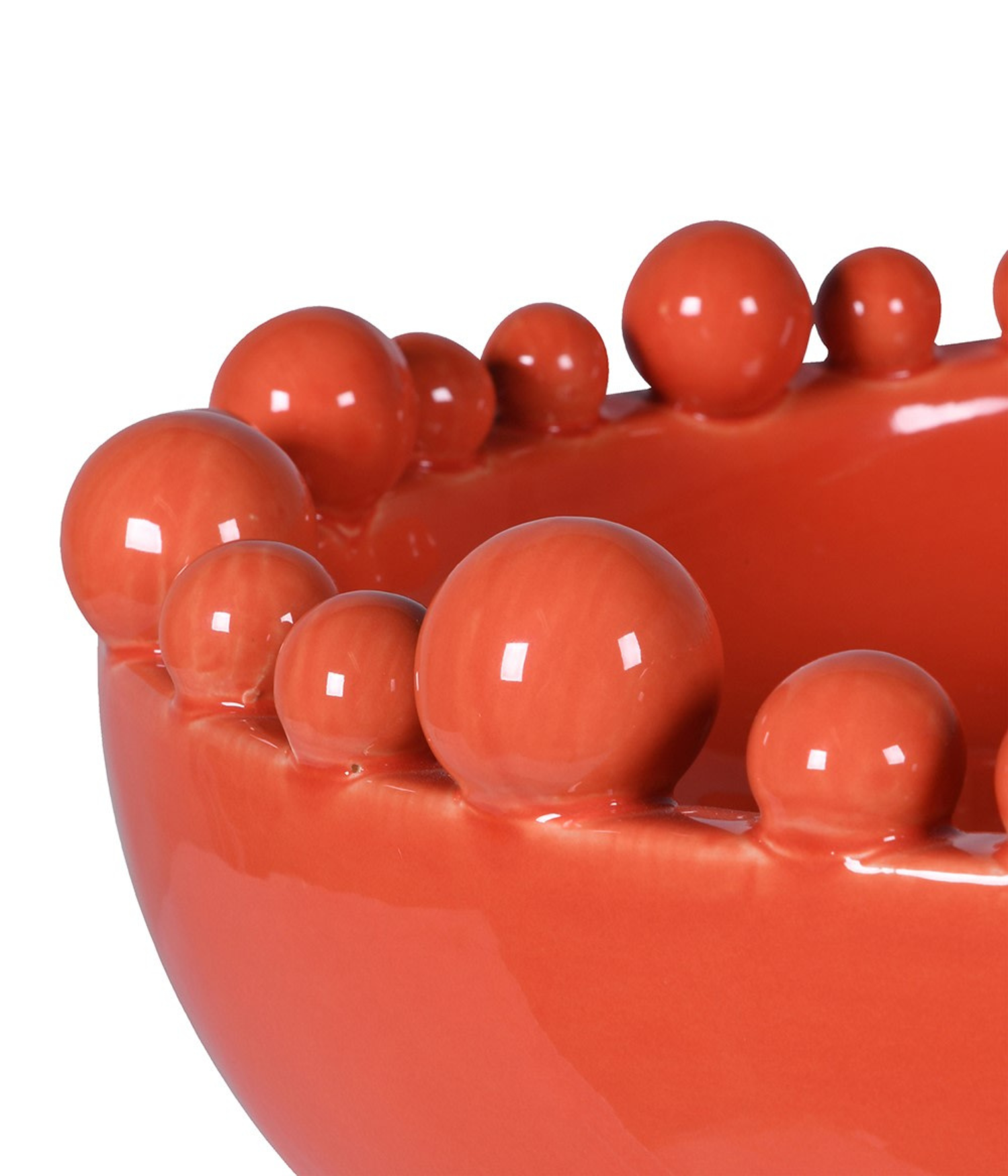 Clementine Ceramic Bobble Edged Bowl