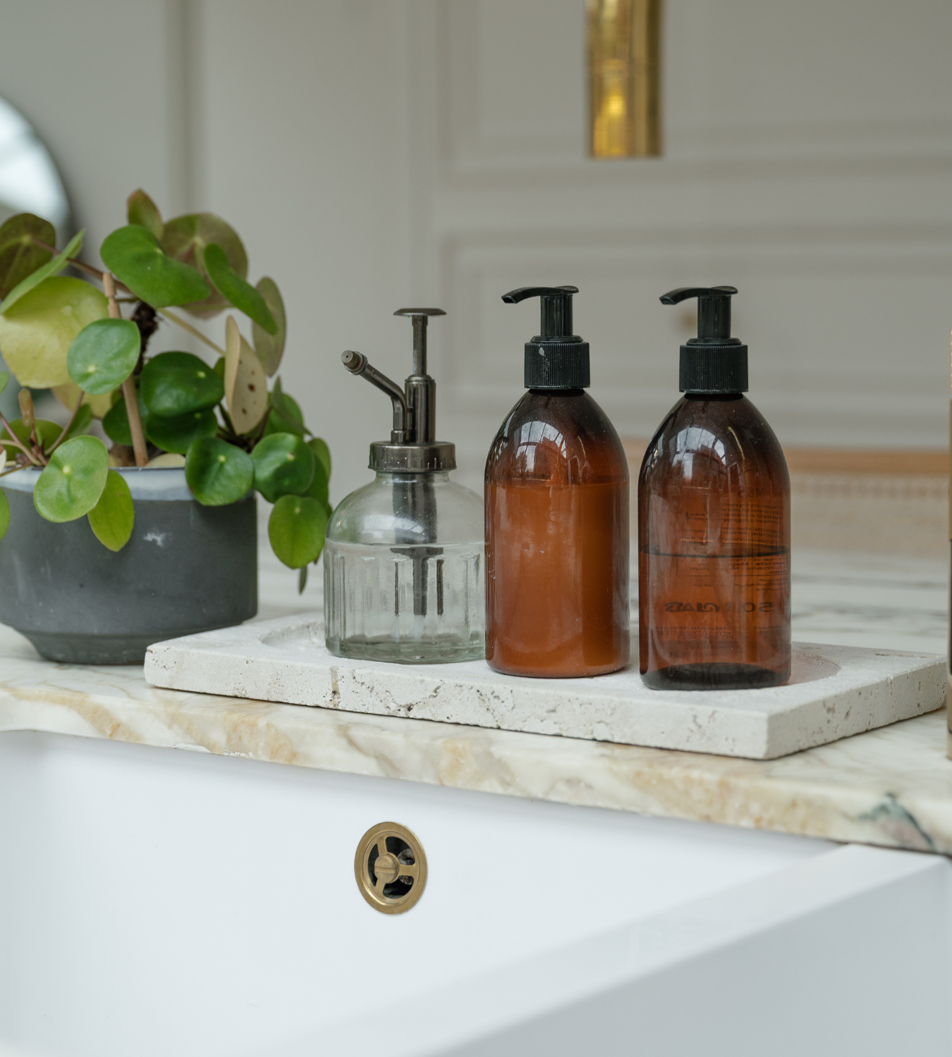 Travertine Rectangular Decorative Tray