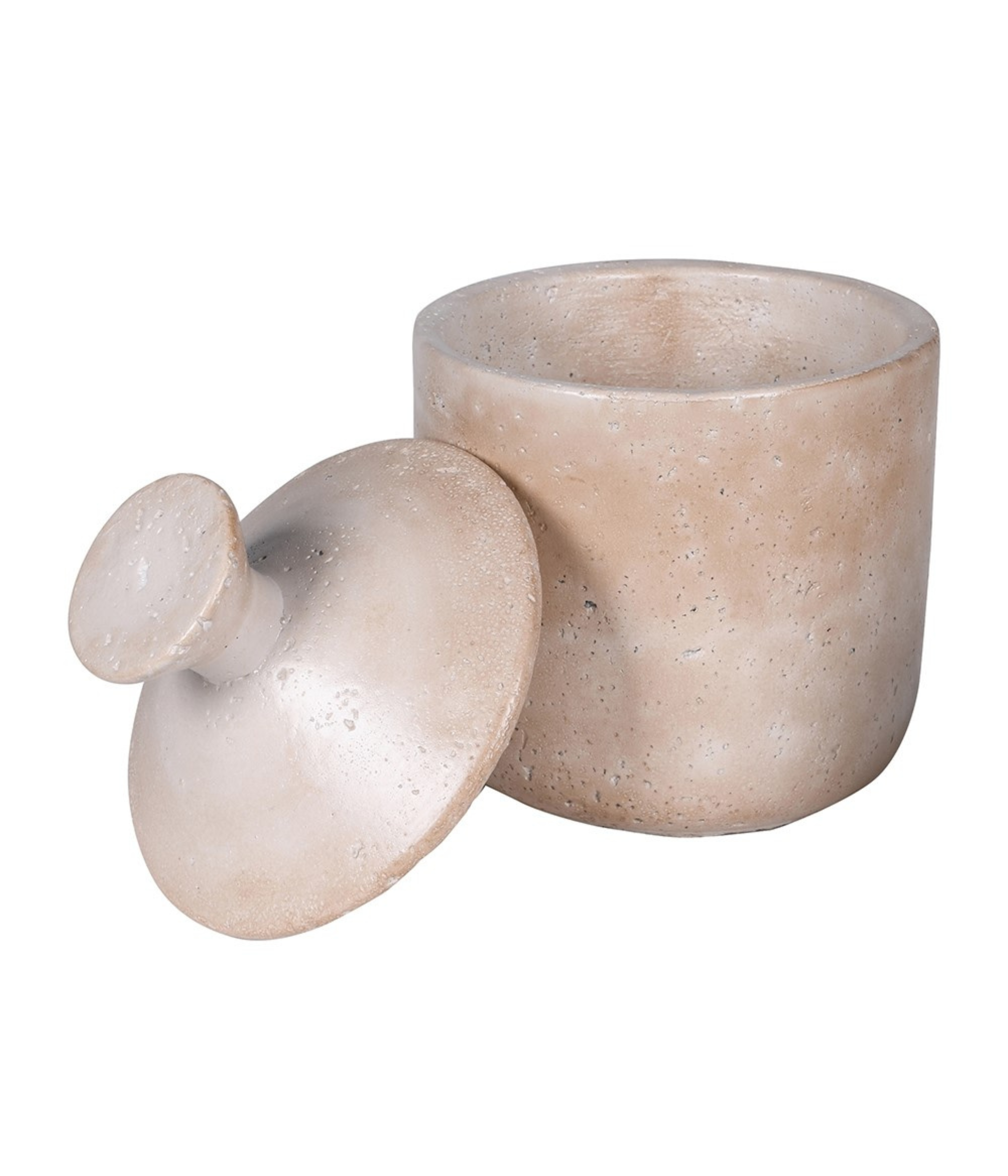 Small Taupe Lidded Jar