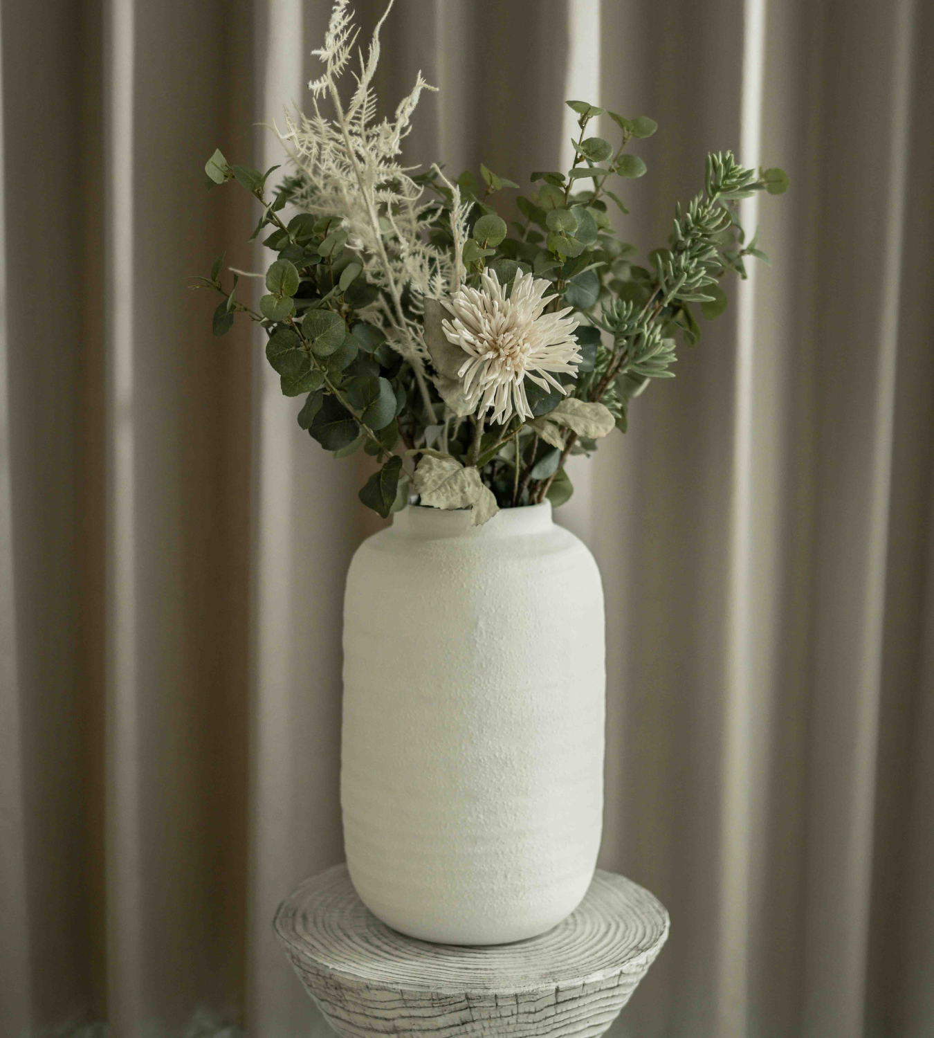 Small White Ceramic Vase