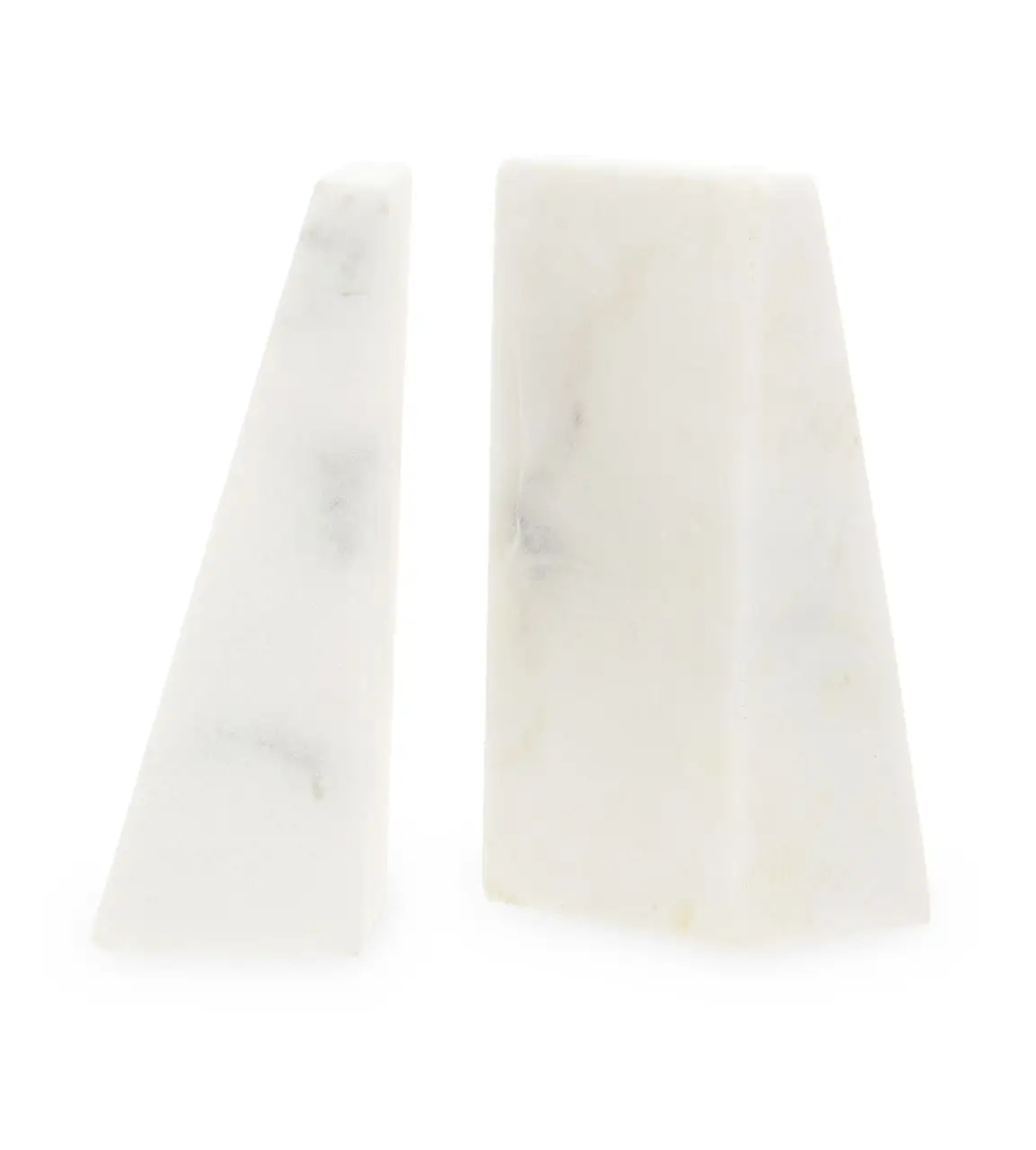 Marris Set Of 2 White Marble Bookends