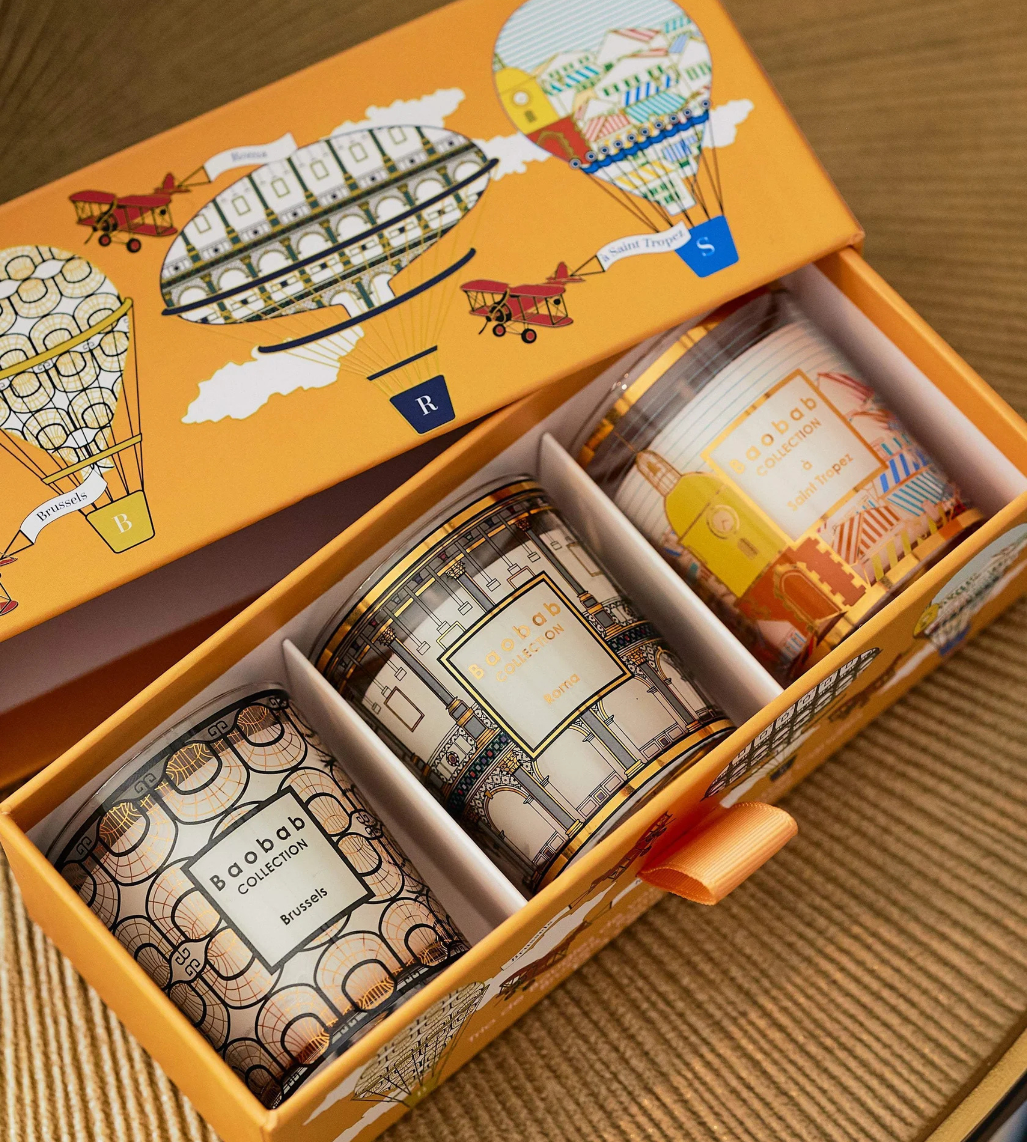 Trio Travel Candles Brussles-Roma-Saint tropez