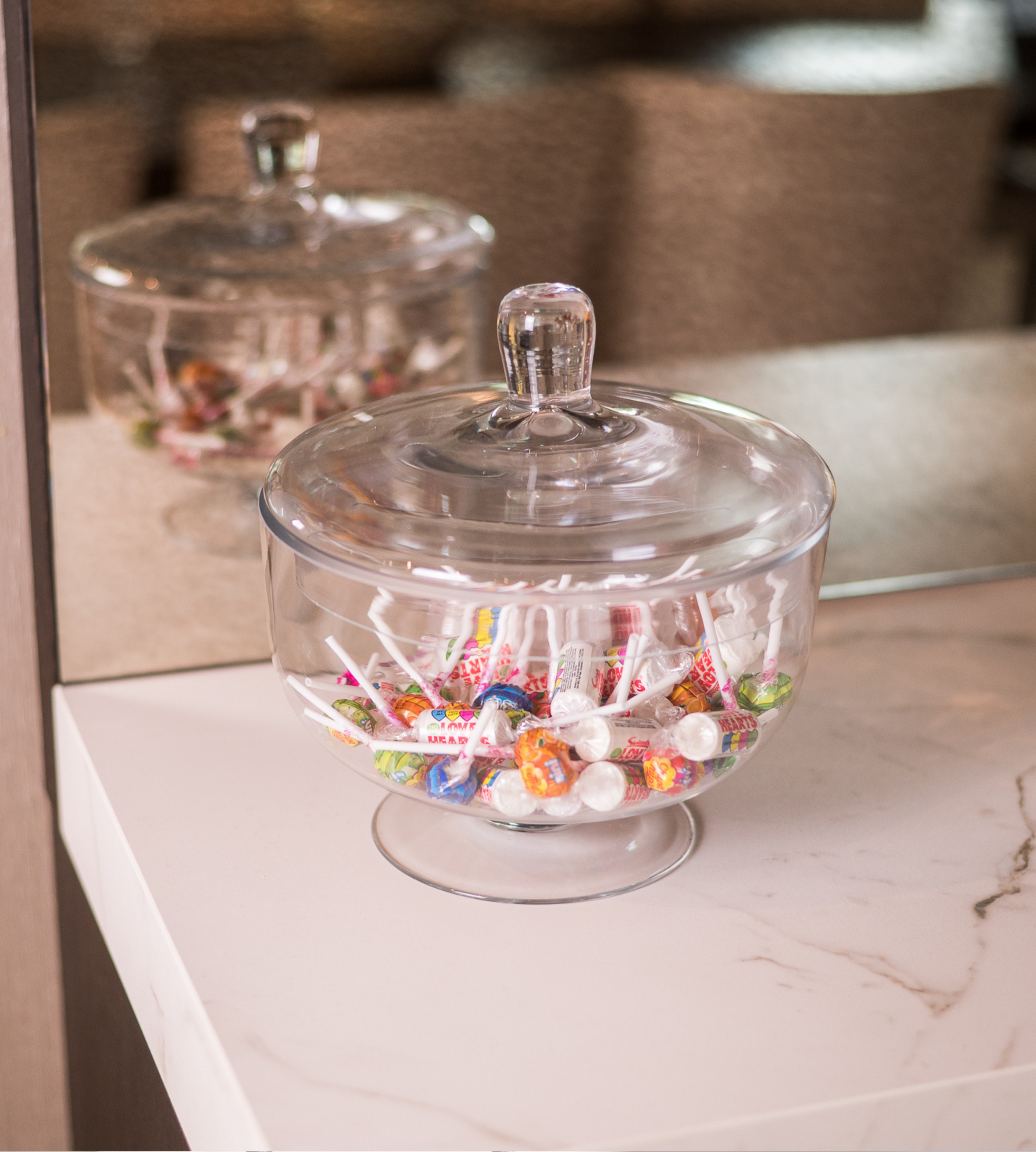 Squat Glass Lidded Jar