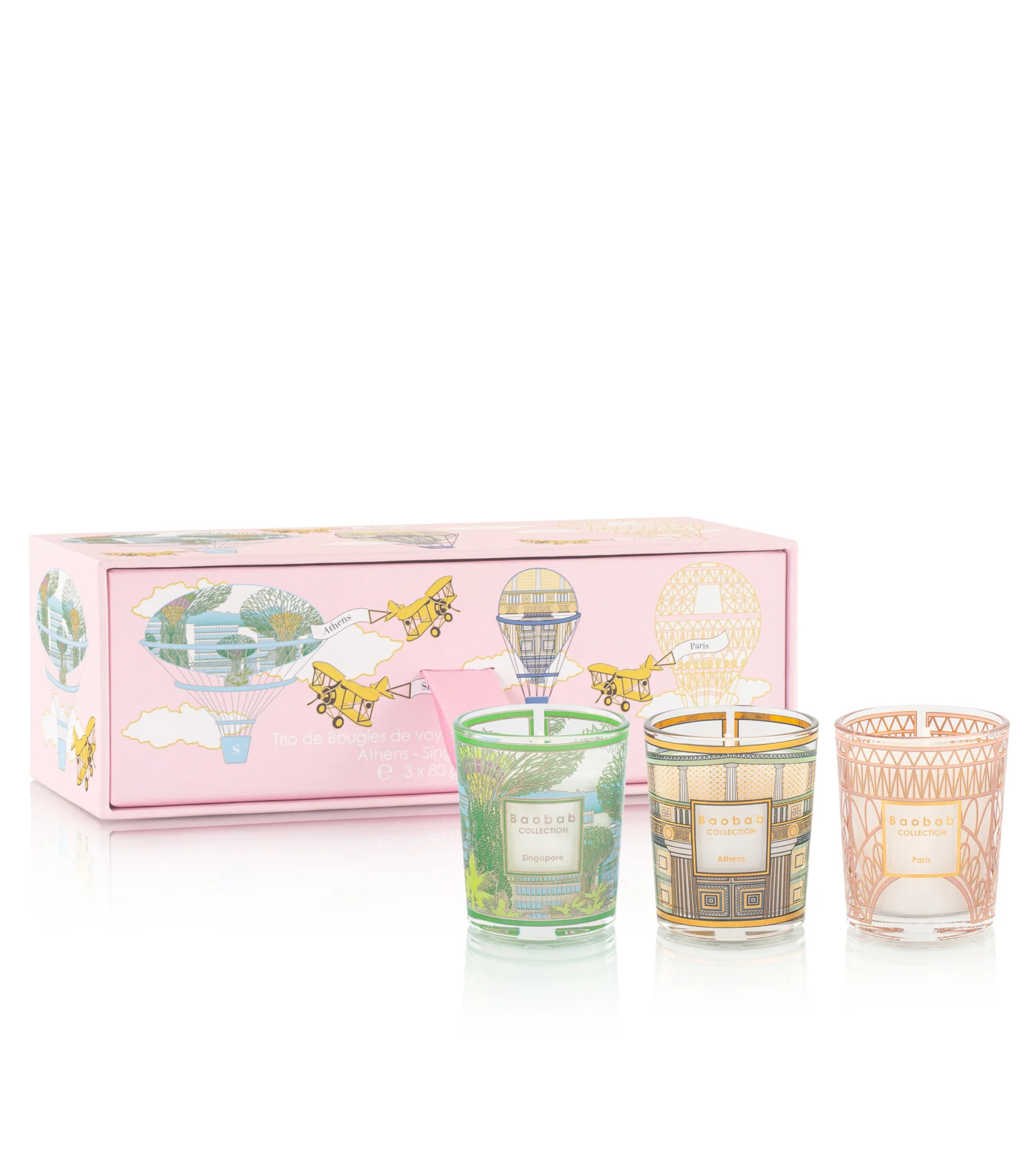 Trio Travel Candles Singapore-Athens-Paris