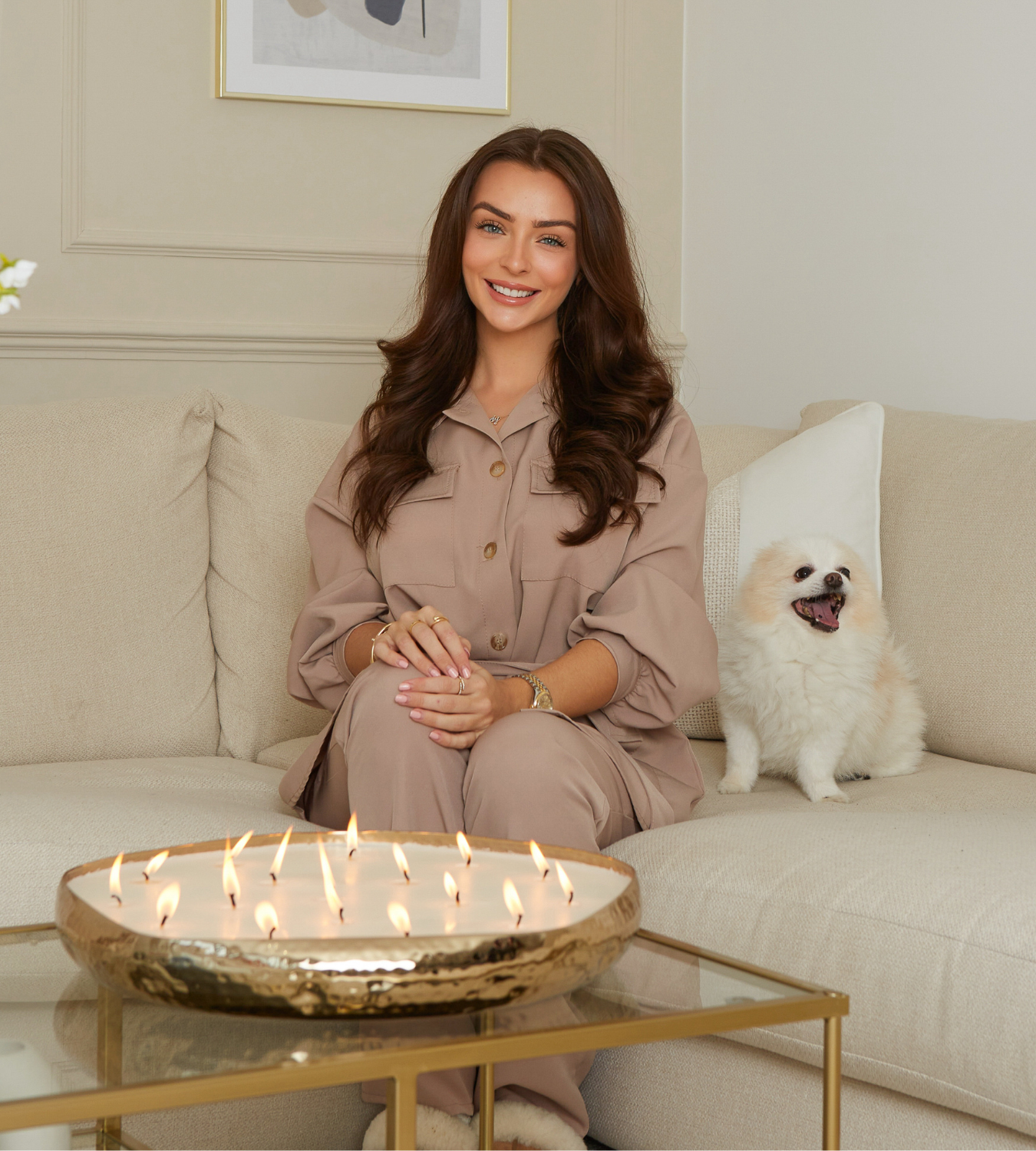 Extra Large Gold Balsam Forest Candle in Gift Box