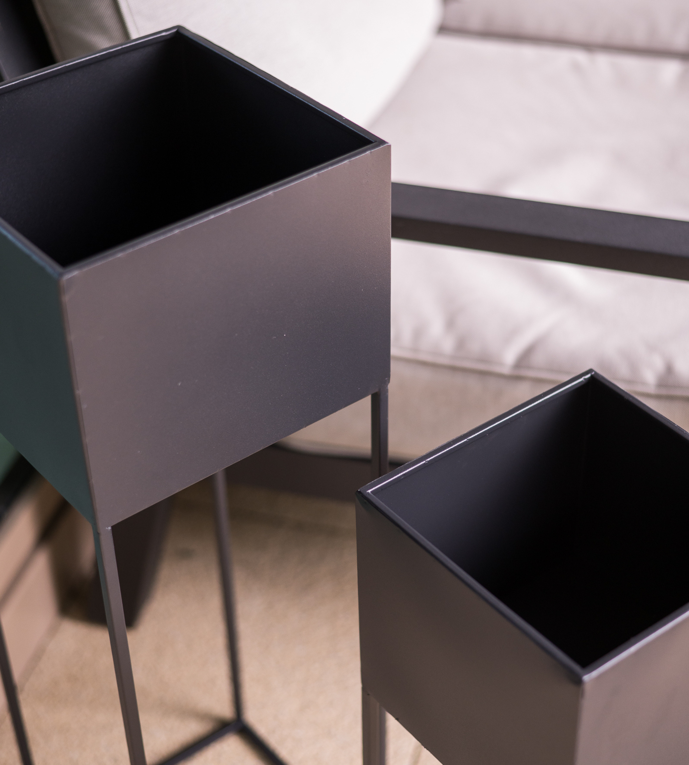 Set of 2 Square Planters On Stands