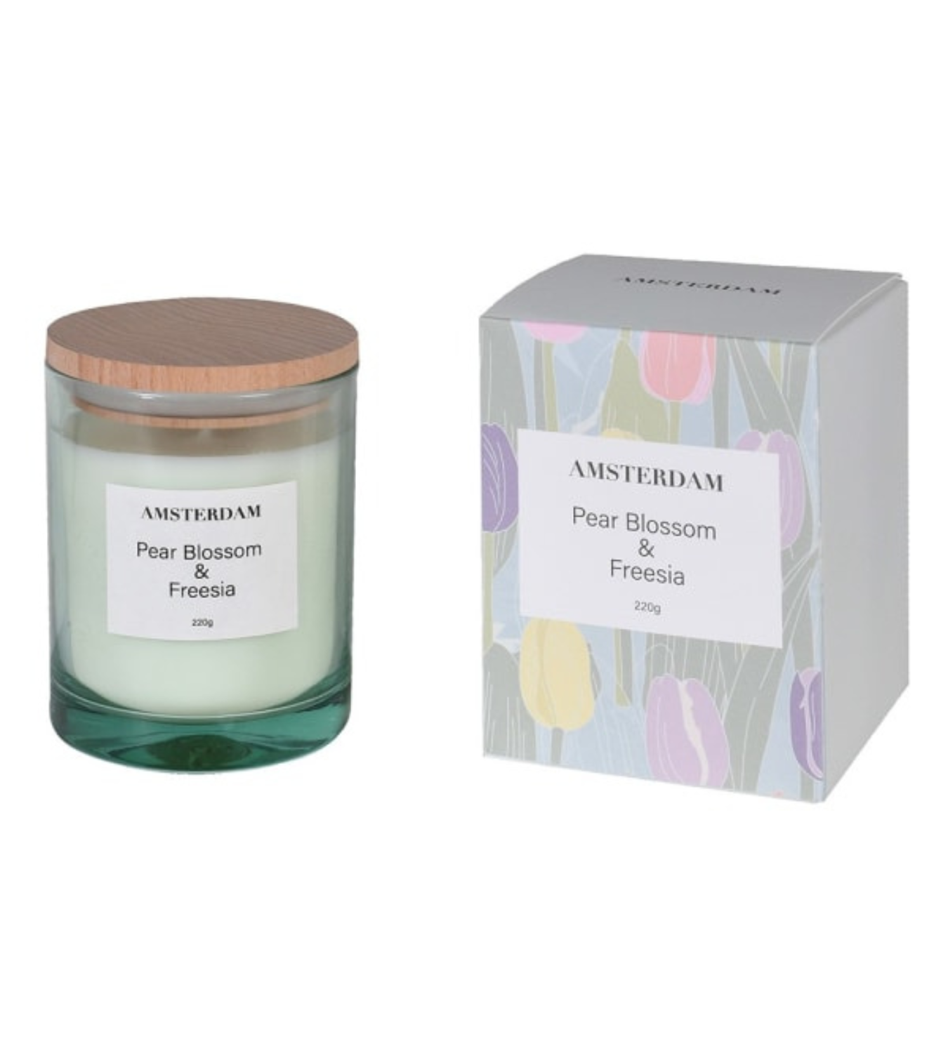Amsterdam Pear Blossom & Freesia Scented Lidded Gift Boxed Candle