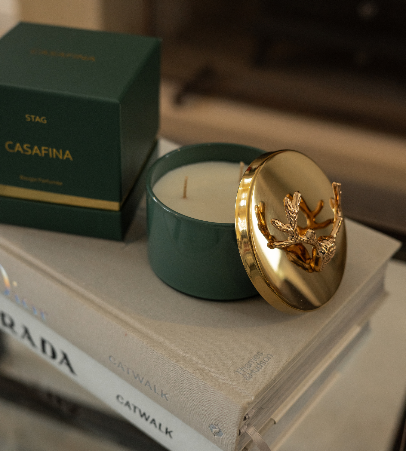 Stag Pine and Vetiver Green Candle with Gift Box