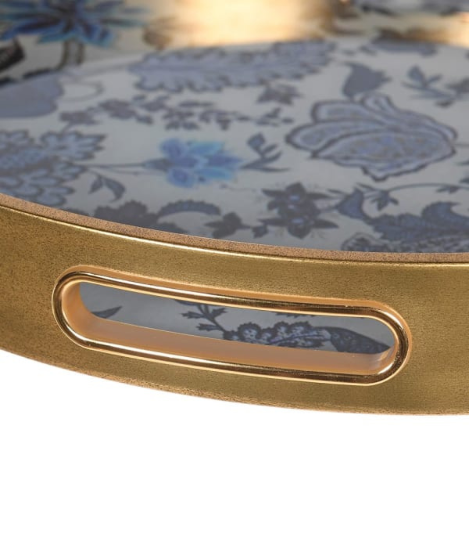 Blue Floral Tray
