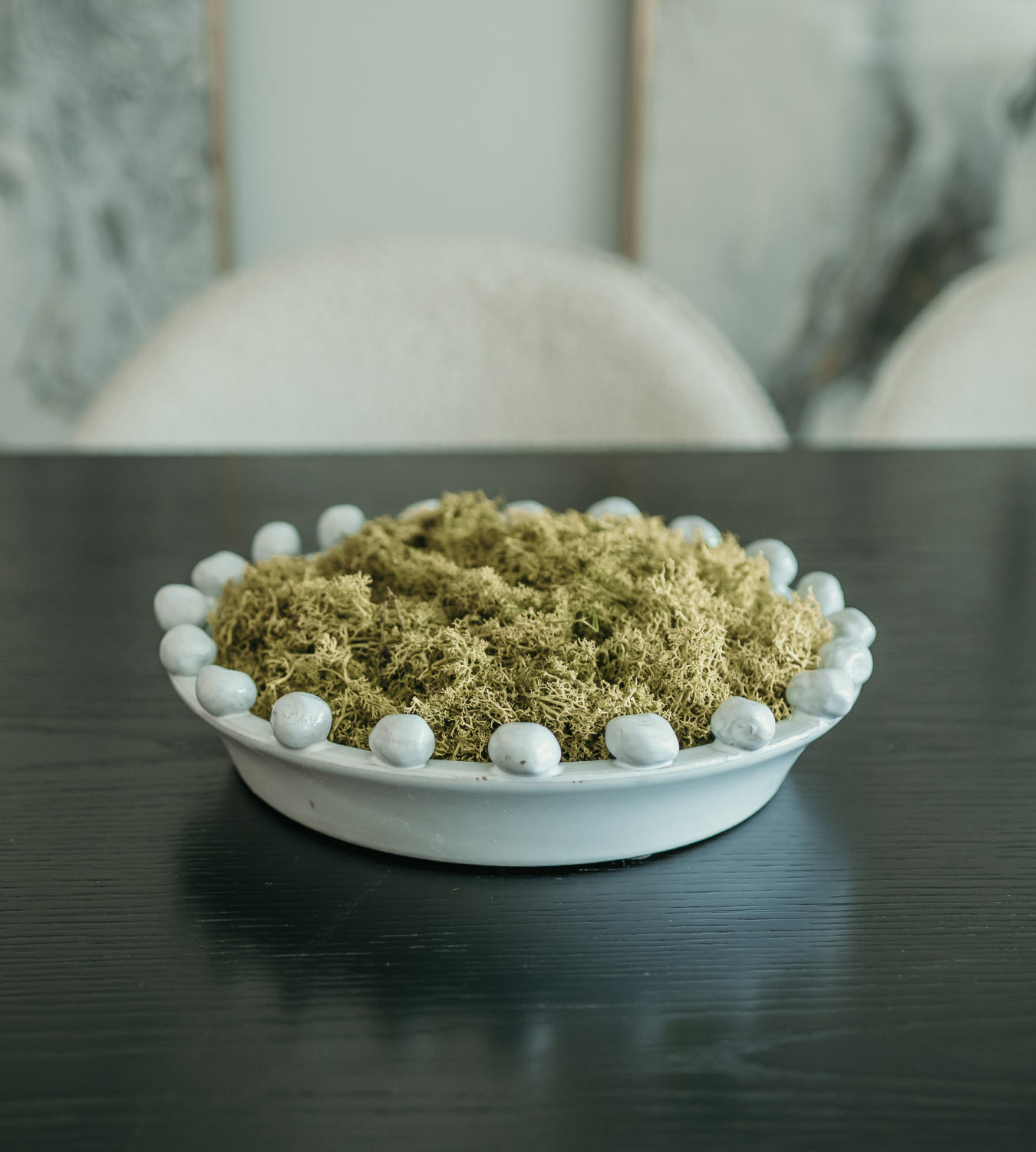 Large Bobble Edged Ceramic Fruit Bowl