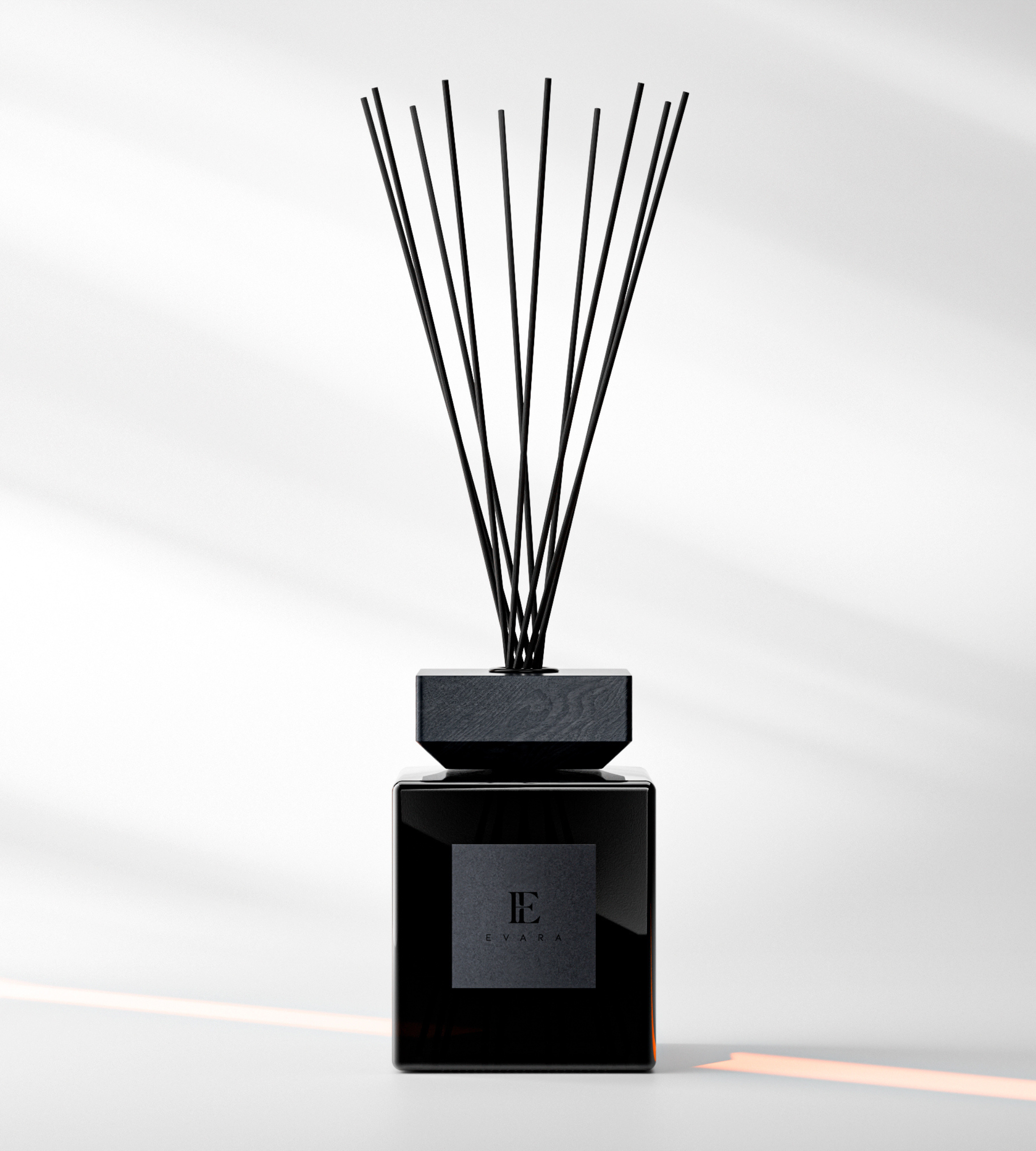 Evara Fresh Fig Solid Black Reed Diffuser Set - 1000ml