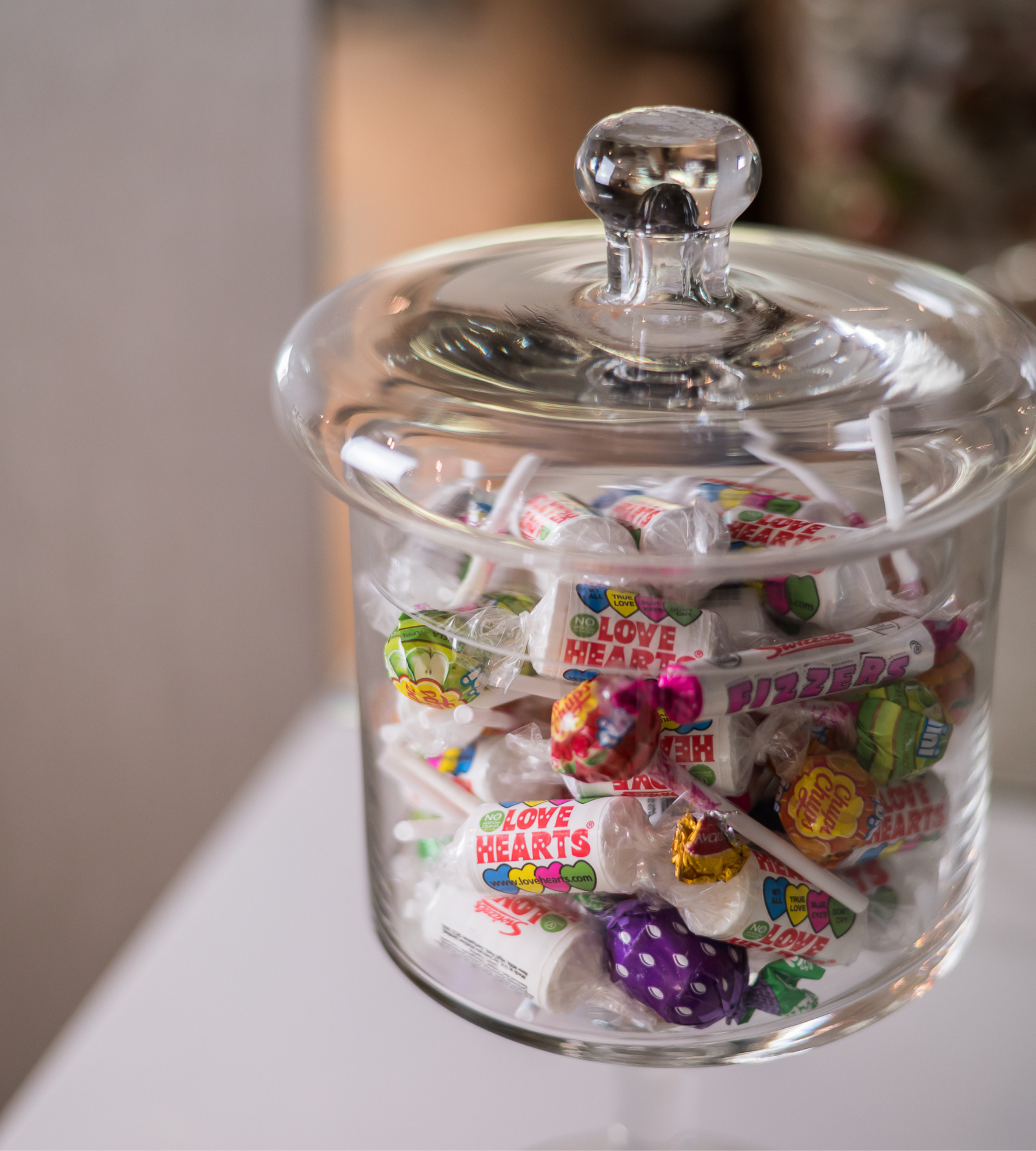 Short Glass Jar with Lid