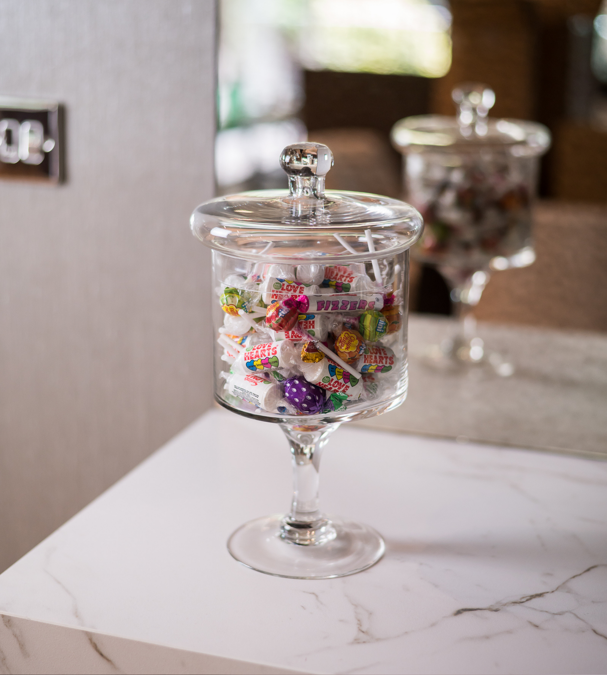 Short Glass Jar with Lid