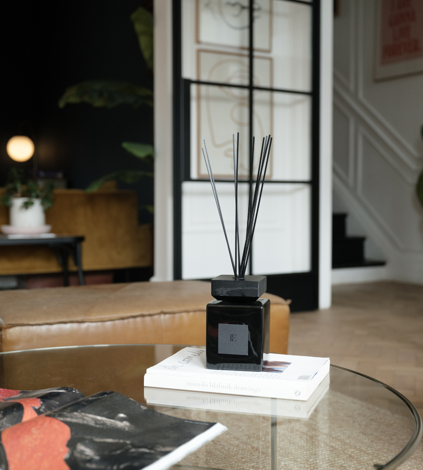 Evara Fresh Fig Solid Black Reed Diffuser Set - 1000ml