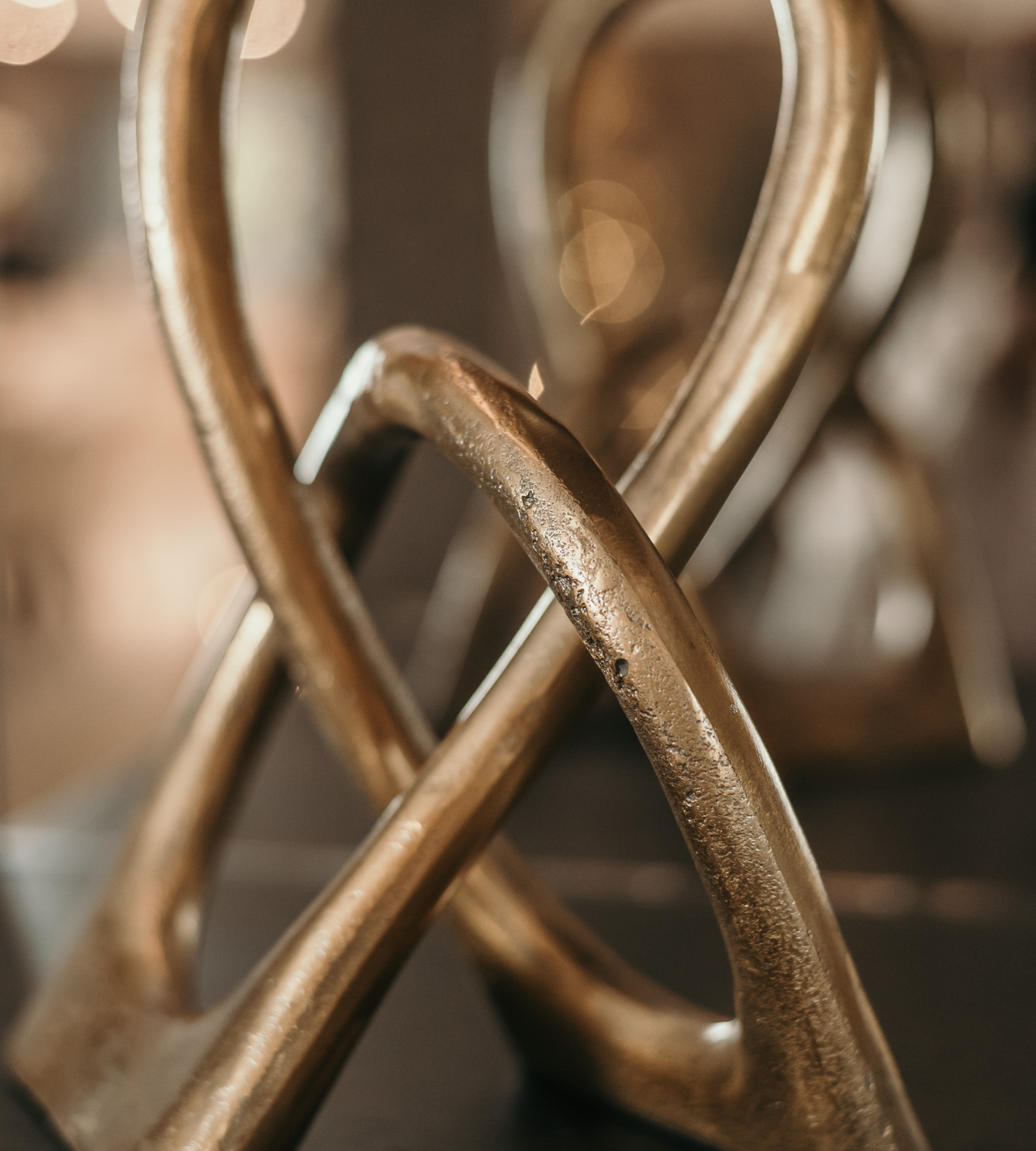 Antique Gold Loop Sculpture