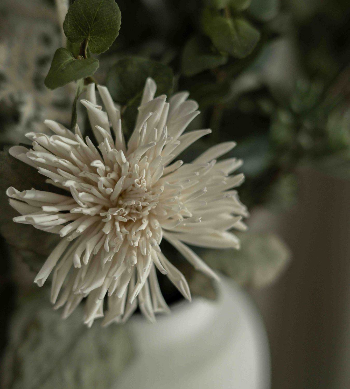 Small White Ceramic Vase