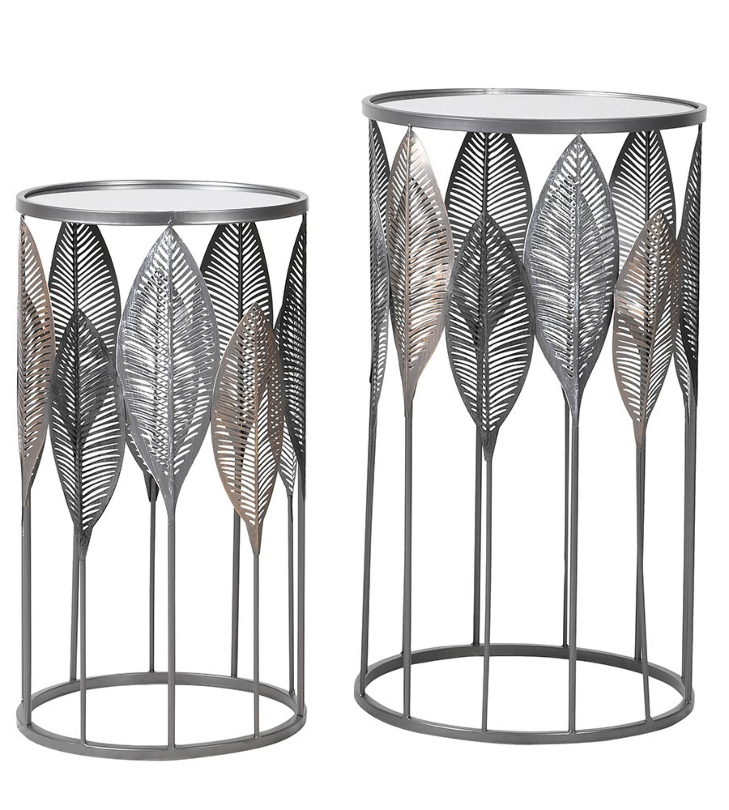 Set of 2 Leaf Side Tables