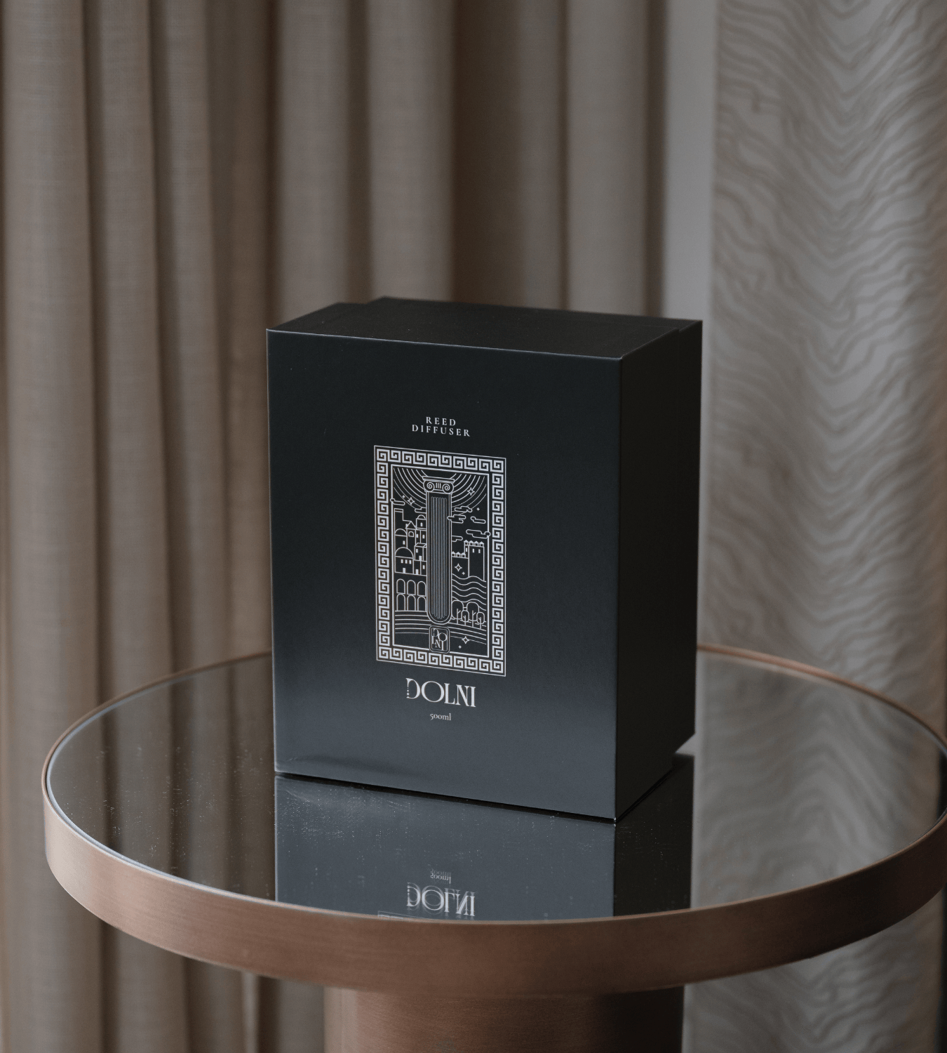 Dolni Large Black Ceramic Rodí Noir 500ml Reed Diffuser