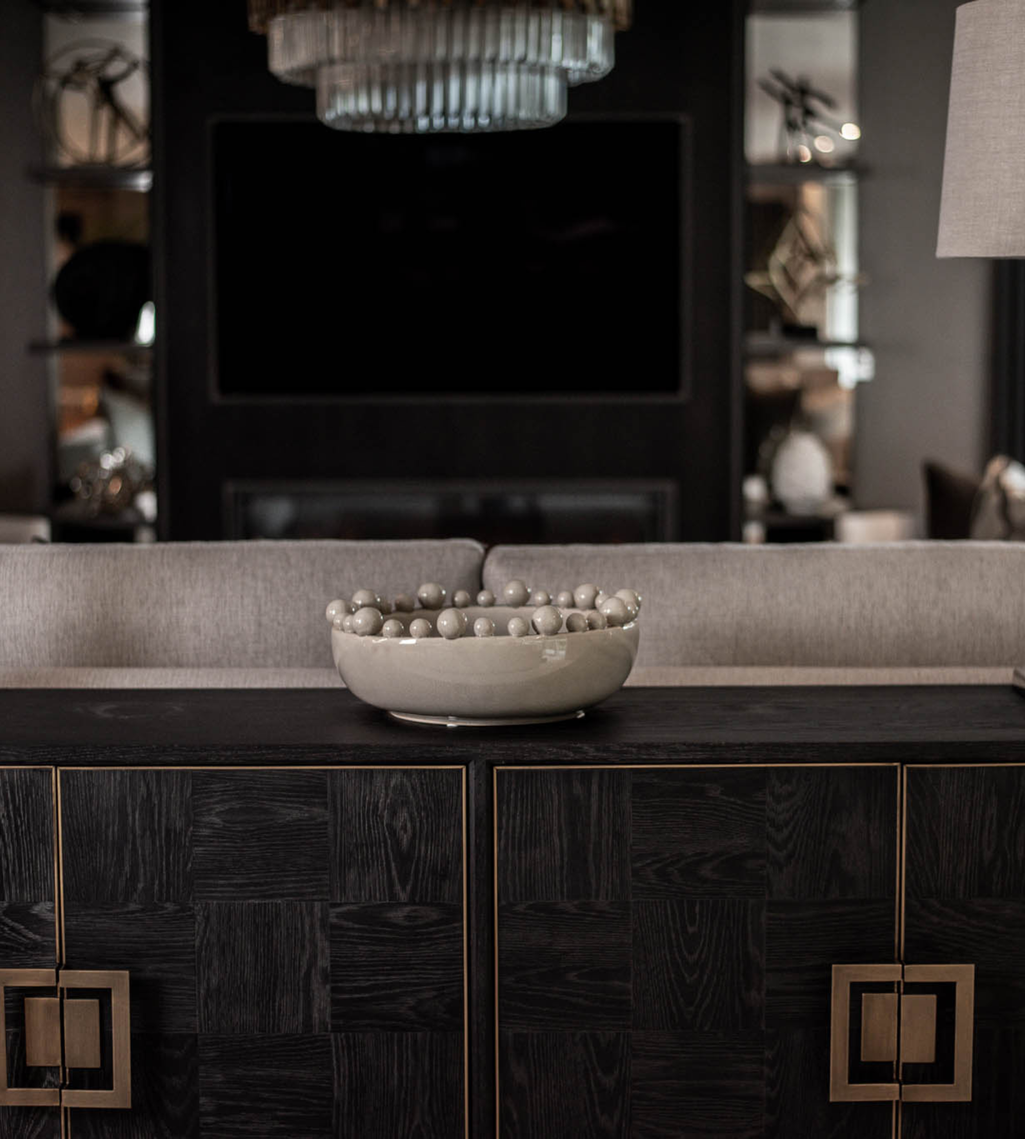 Cream Ceramic Bobble Edged Bowl