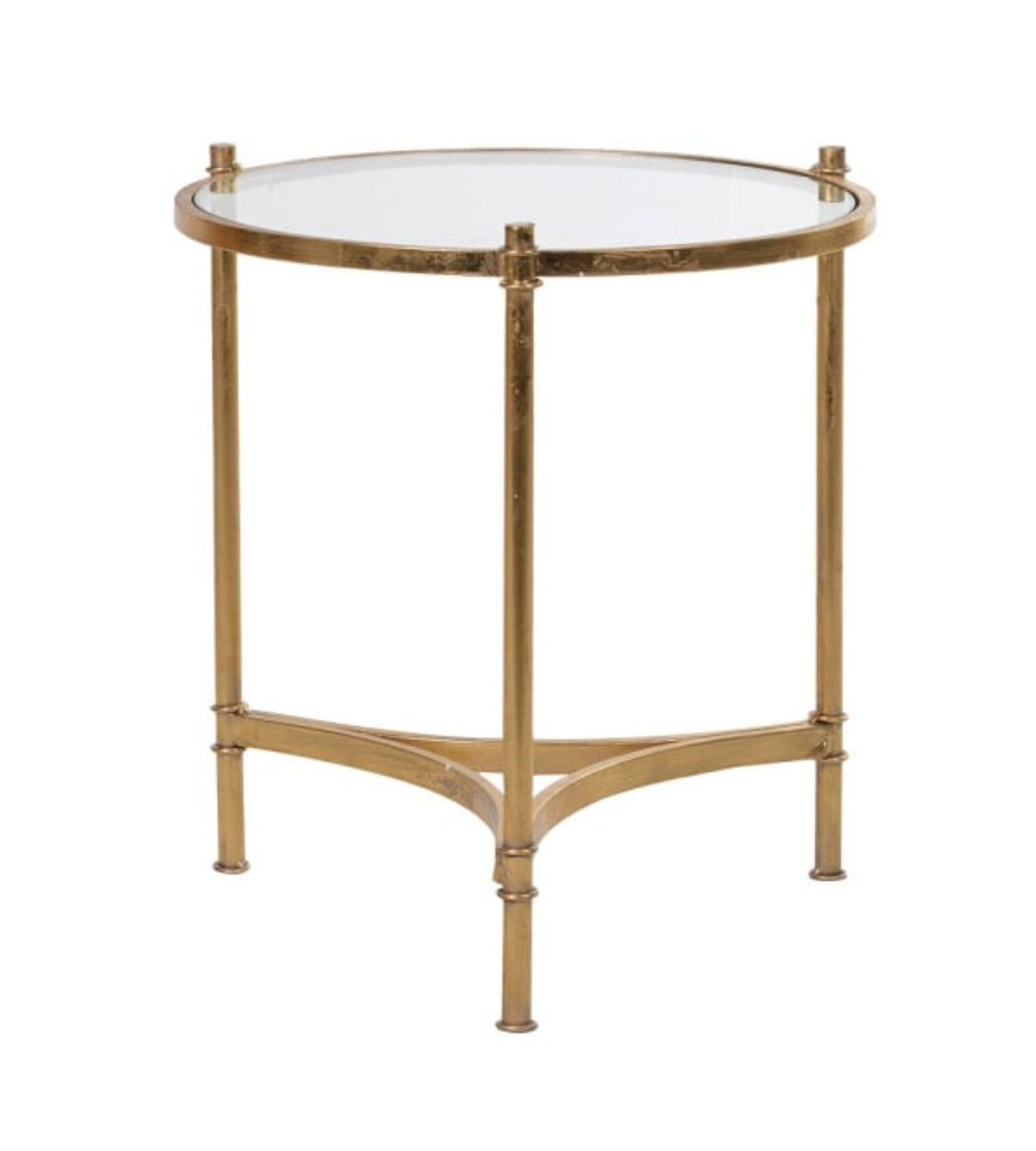 Gold Glass Round Side Table