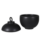 Matt Black Ceramic Lidded Jar