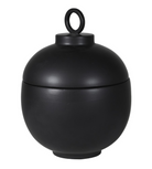 Matt Black Ceramic Lidded Jar
