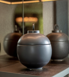 Matt Black Ceramic Lidded Jar