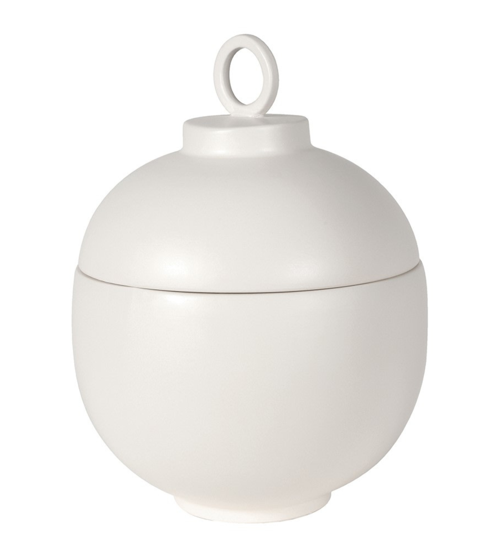 Matt White Ceramic Lidded Jar