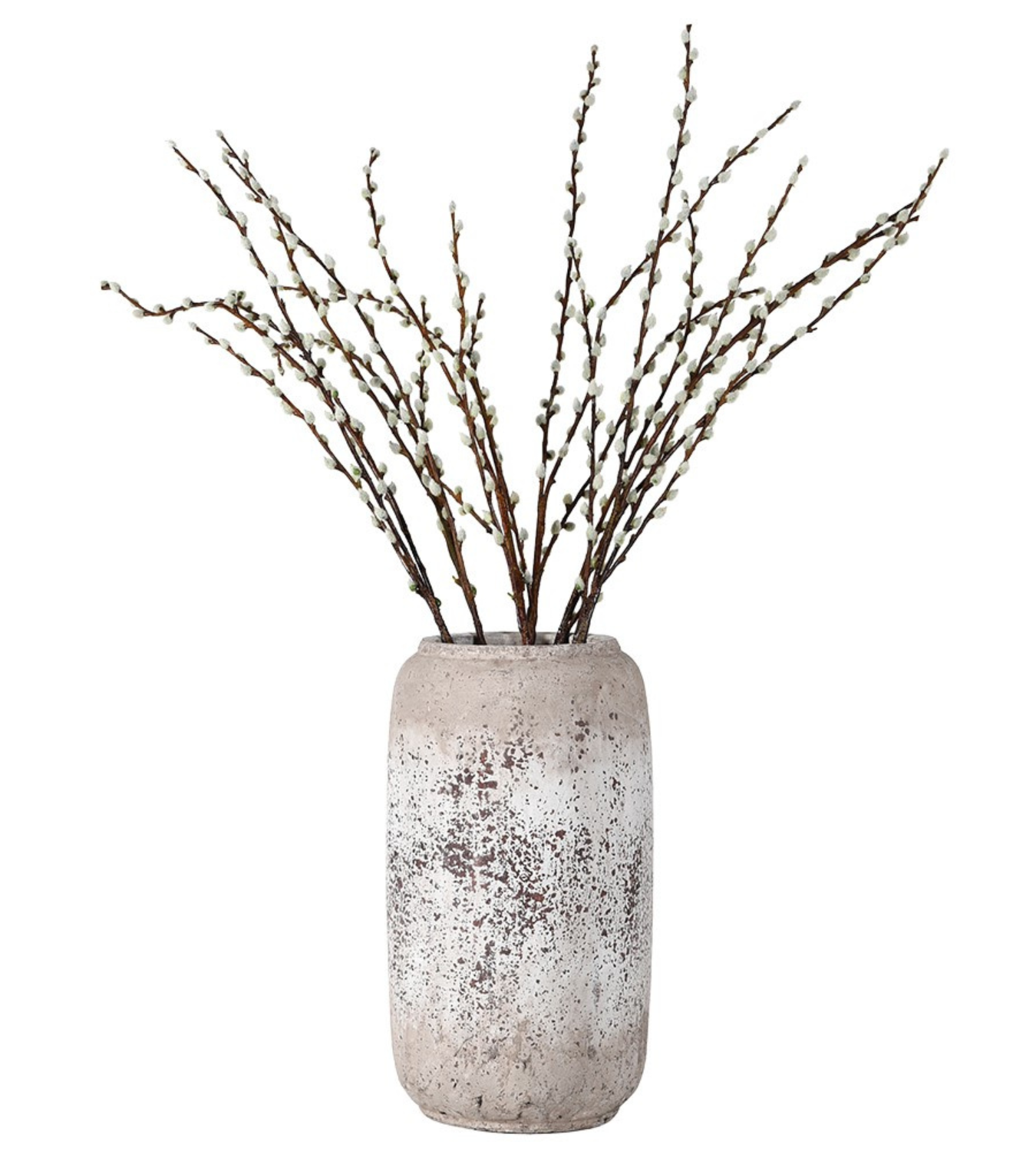 Tall Distressed Stone Vase