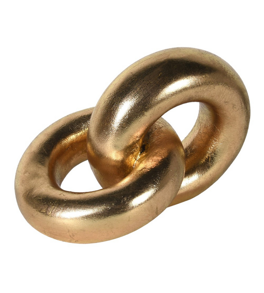 Golden Interlocking Rings Ornament