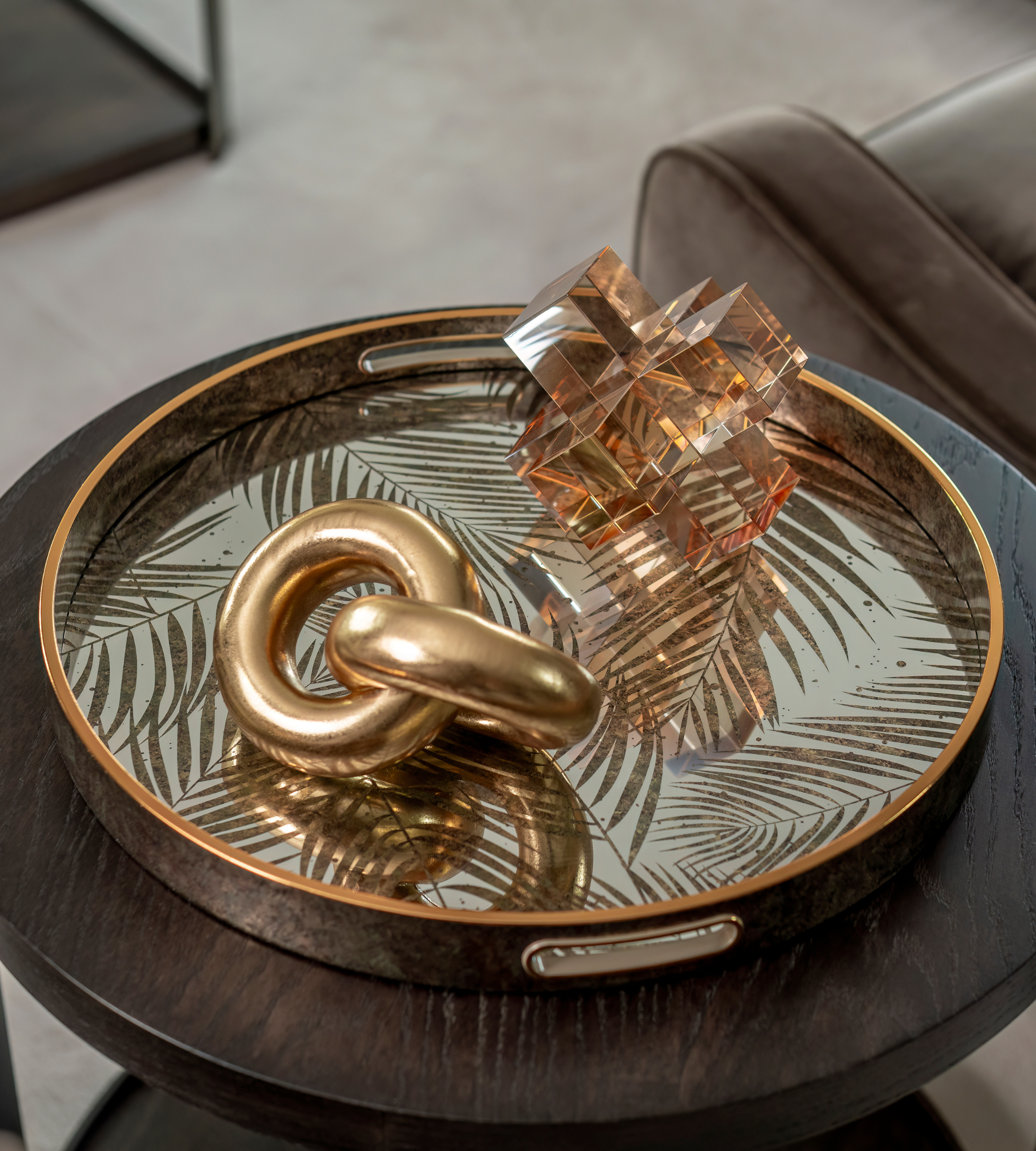 Golden Interlocking Rings Ornament