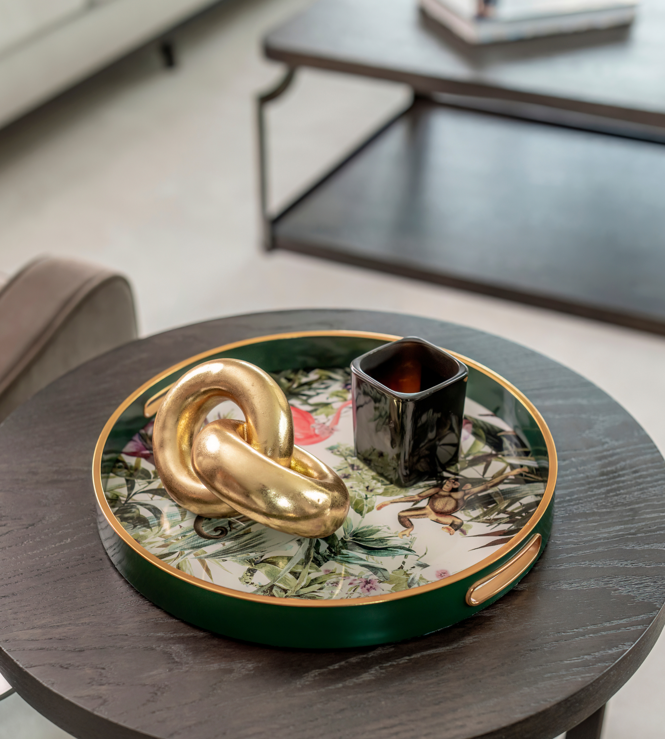 Golden Interlocking Rings Ornament