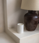 Dolni Large White Ceramic 600g Amber & Patchouli Candle