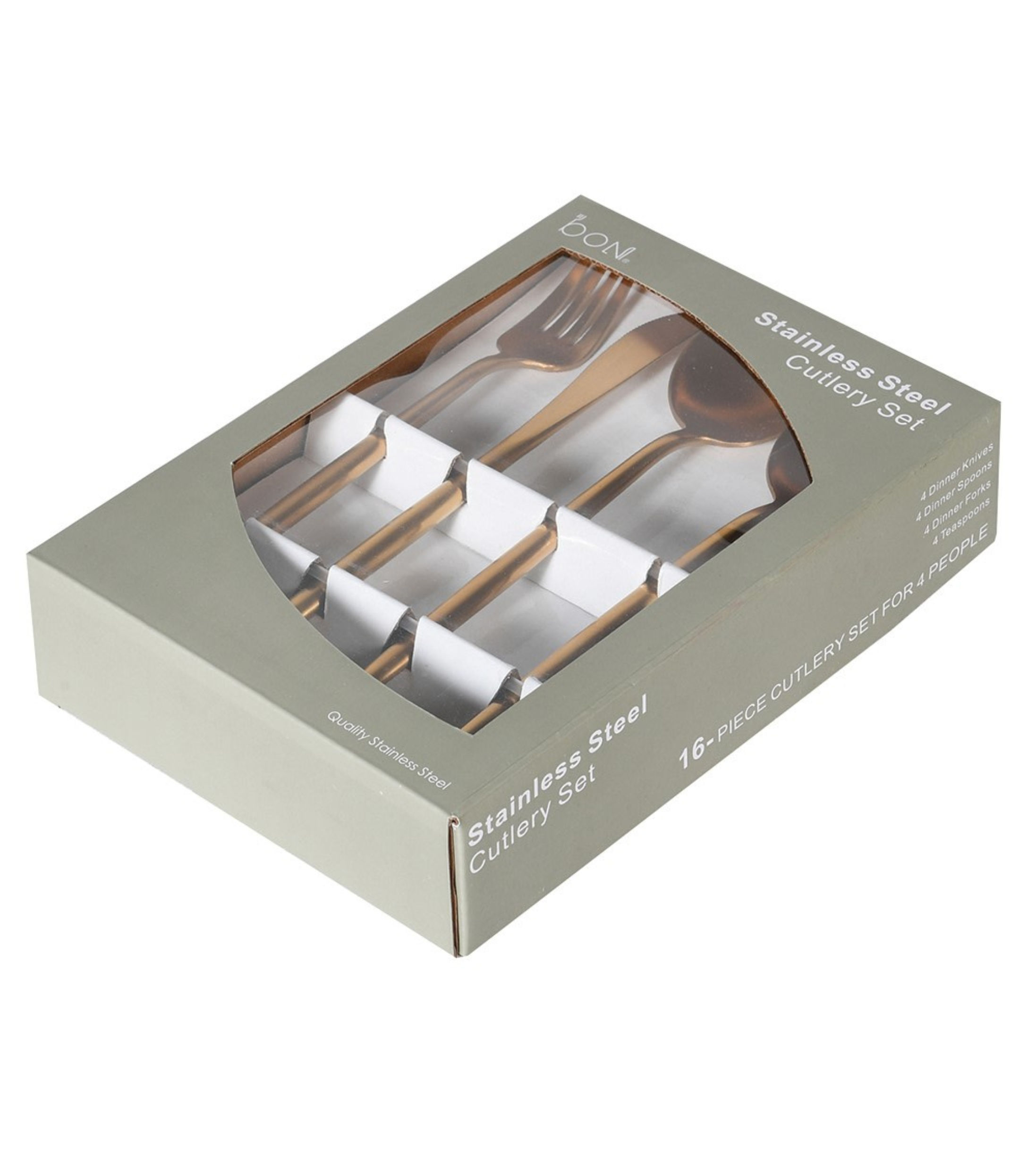 16 Piece Gold Cutlery Set in Gift Box