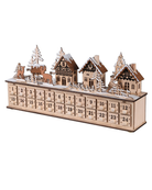 Wooden Town Scene Advent Drawers