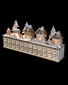 Wooden Town Scene Advent Drawers