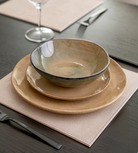 Taupe Organic Shape 12 Piece Ceramic Dinner Set