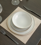 Cream Organic Shape 12 Piece Ceramic Dinner Set