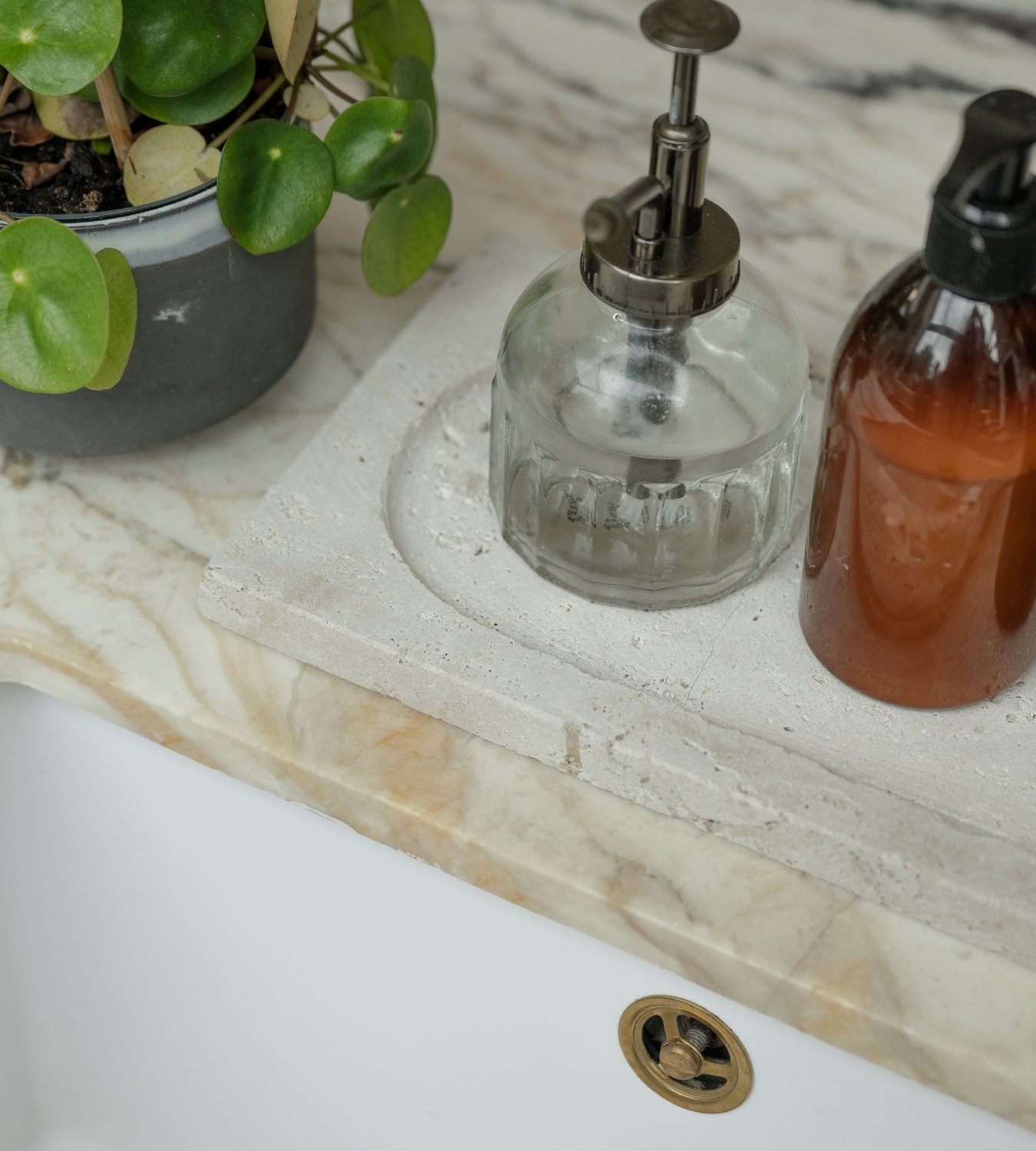Travertine Rectangular Decorative Tray